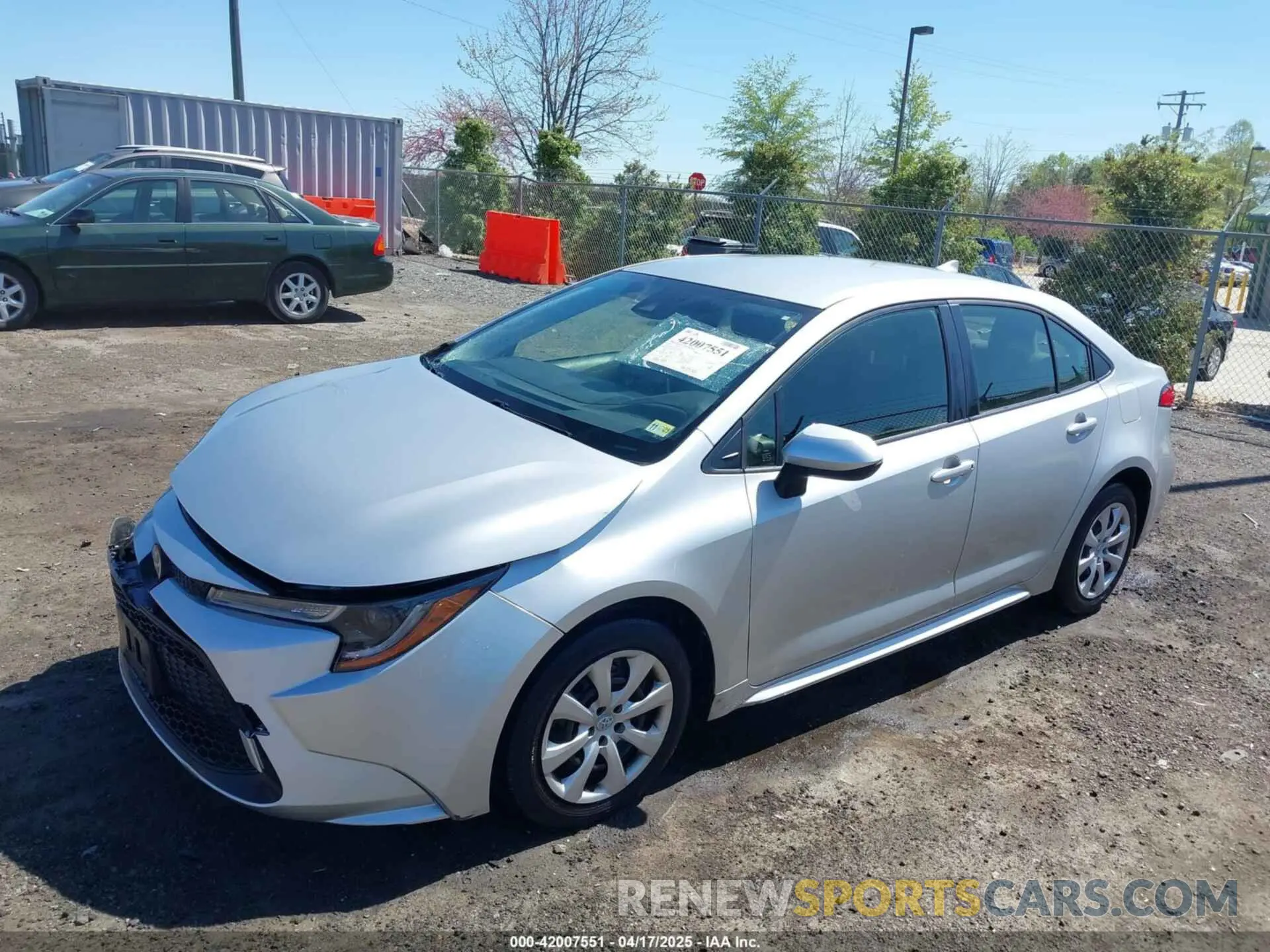 2 Photograph of a damaged car JTDEPRAE9LJ078792 TOYOTA COROLLA 2020