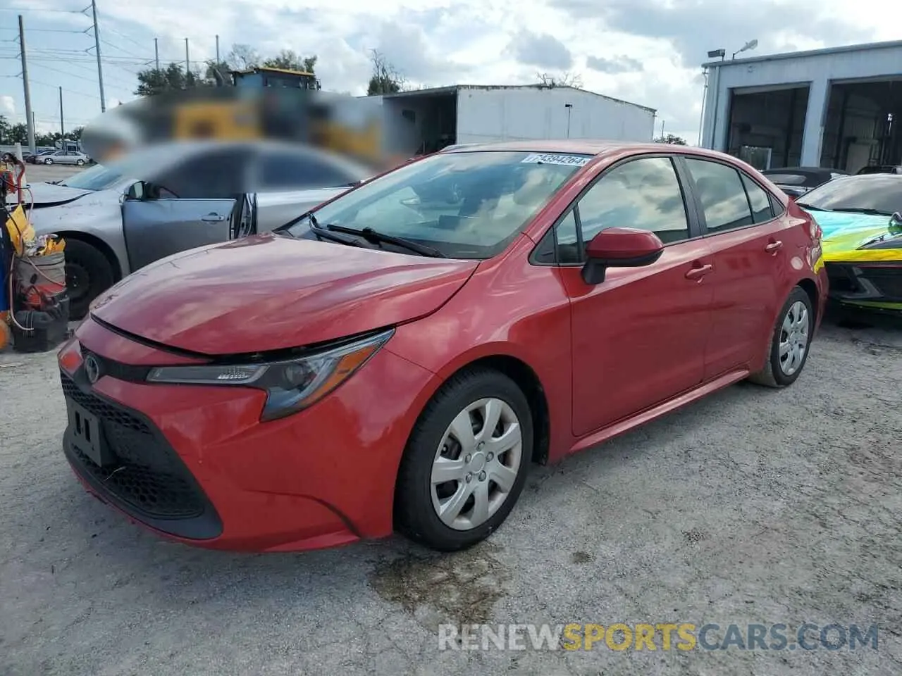 1 Photograph of a damaged car JTDEPRAE9LJ085600 TOYOTA COROLLA 2020
