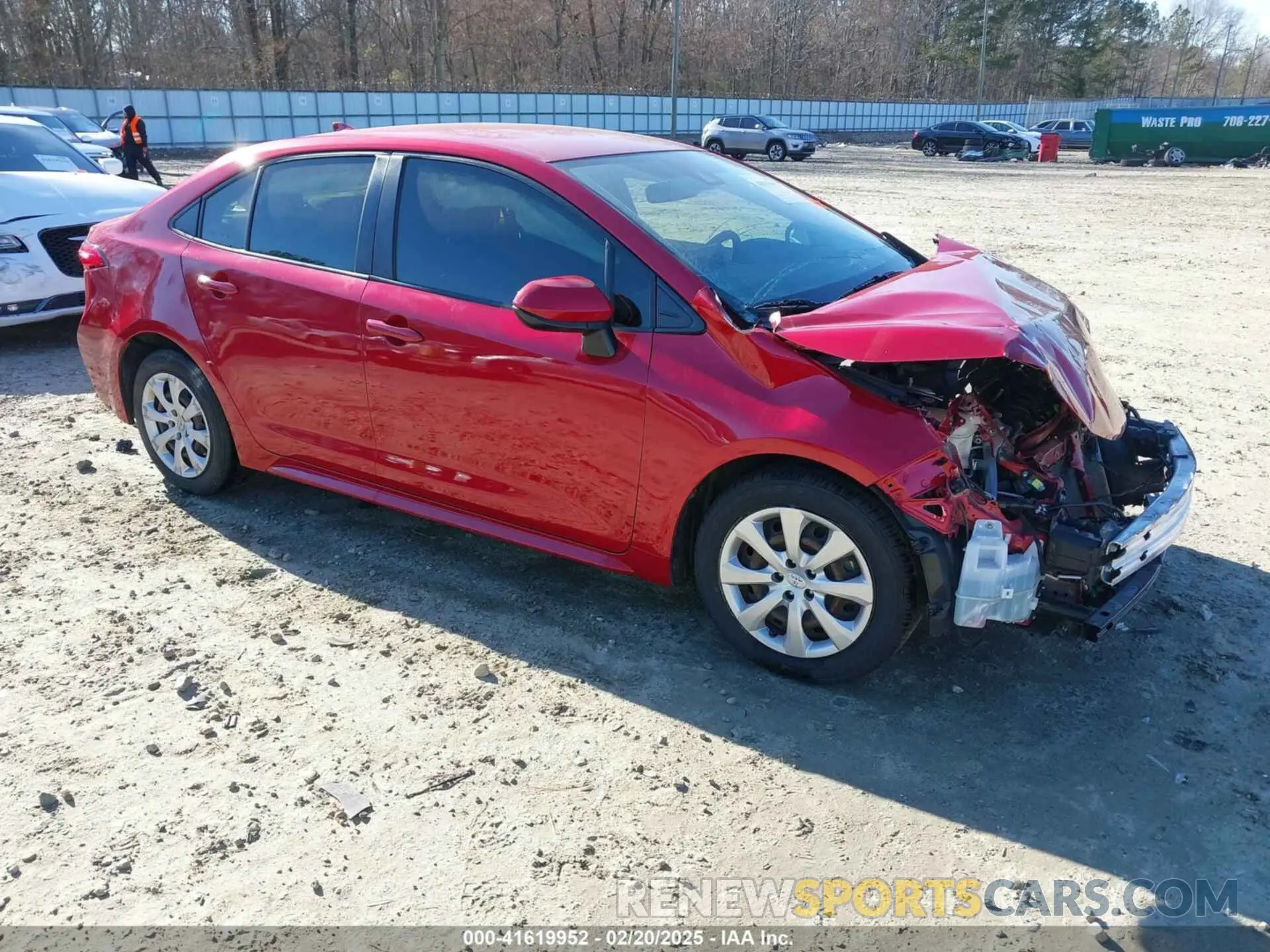 1 Photograph of a damaged car JTDEPRAE9LJ094569 TOYOTA COROLLA 2020
