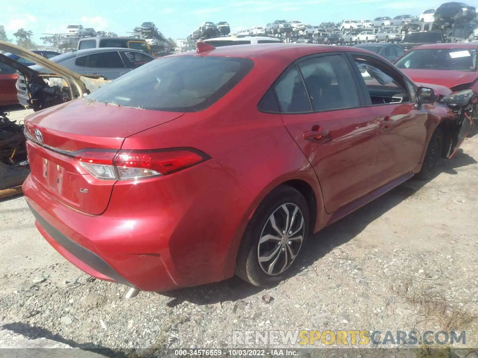 4 Photograph of a damaged car JTDEPRAE9LJ097813 TOYOTA COROLLA 2020