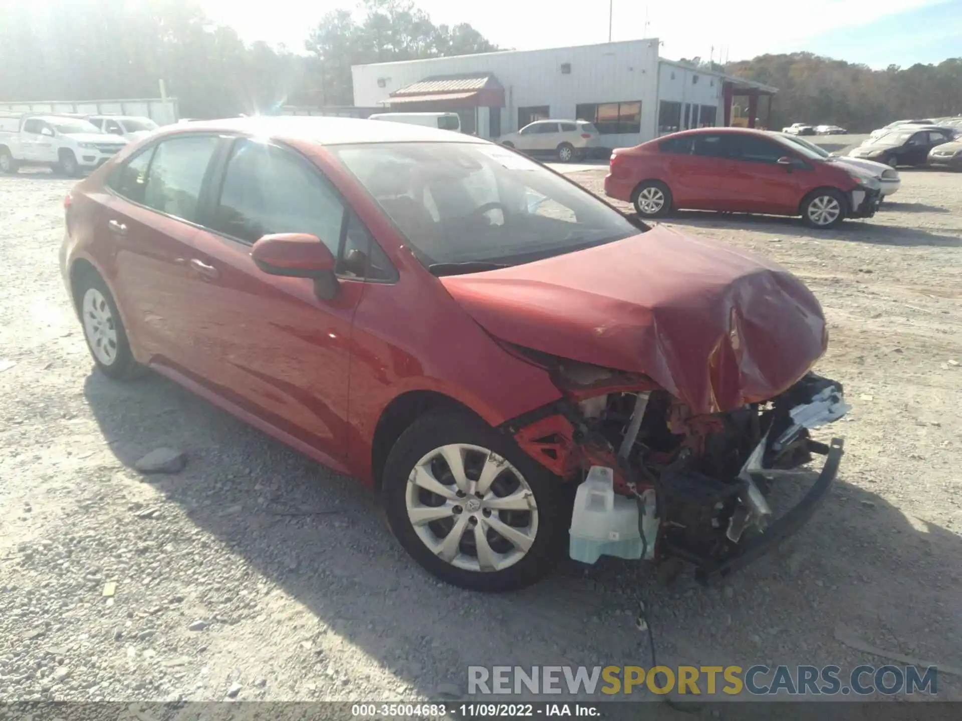 1 Photograph of a damaged car JTDEPRAE9LJ101178 TOYOTA COROLLA 2020