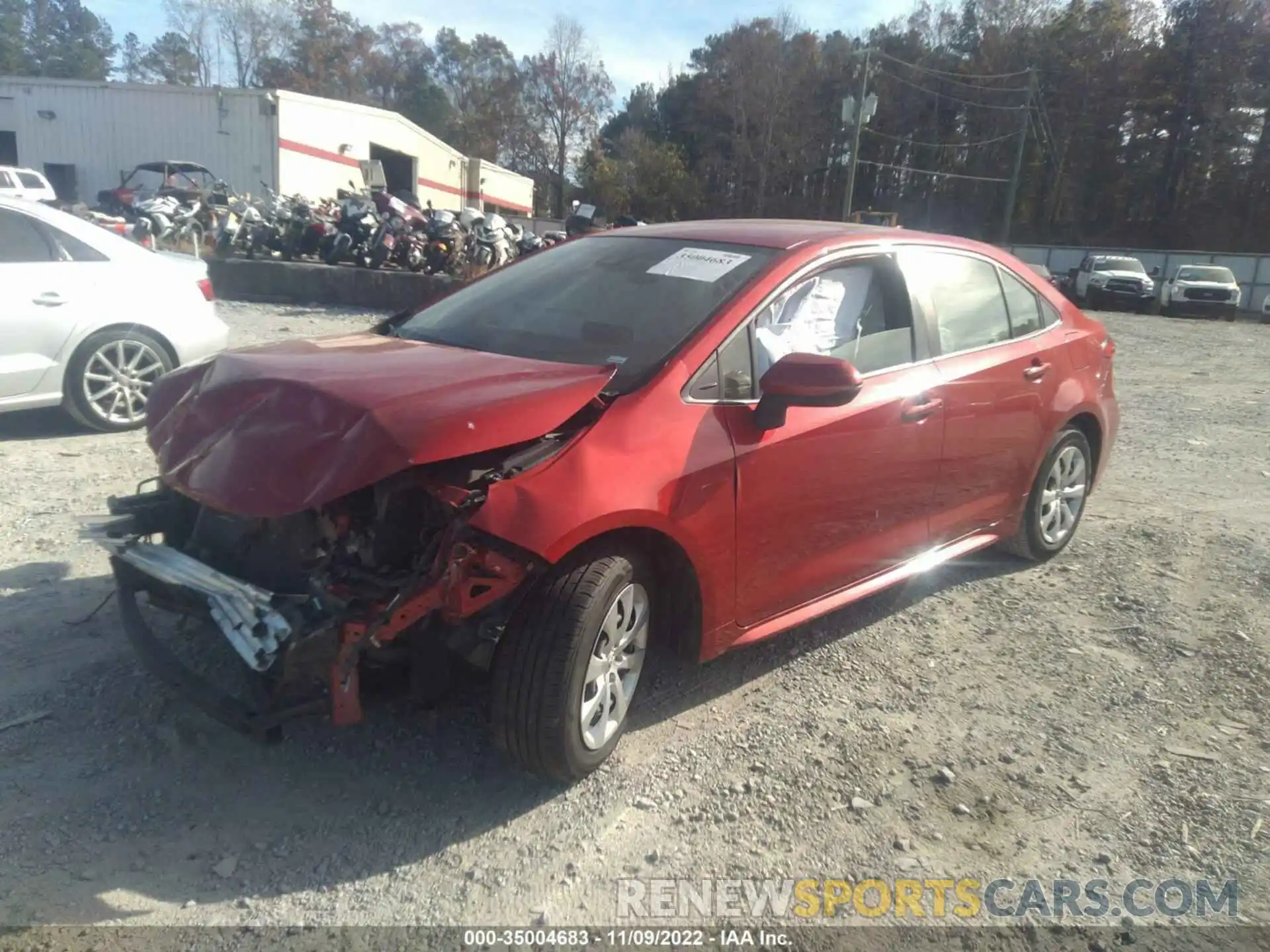 2 Photograph of a damaged car JTDEPRAE9LJ101178 TOYOTA COROLLA 2020