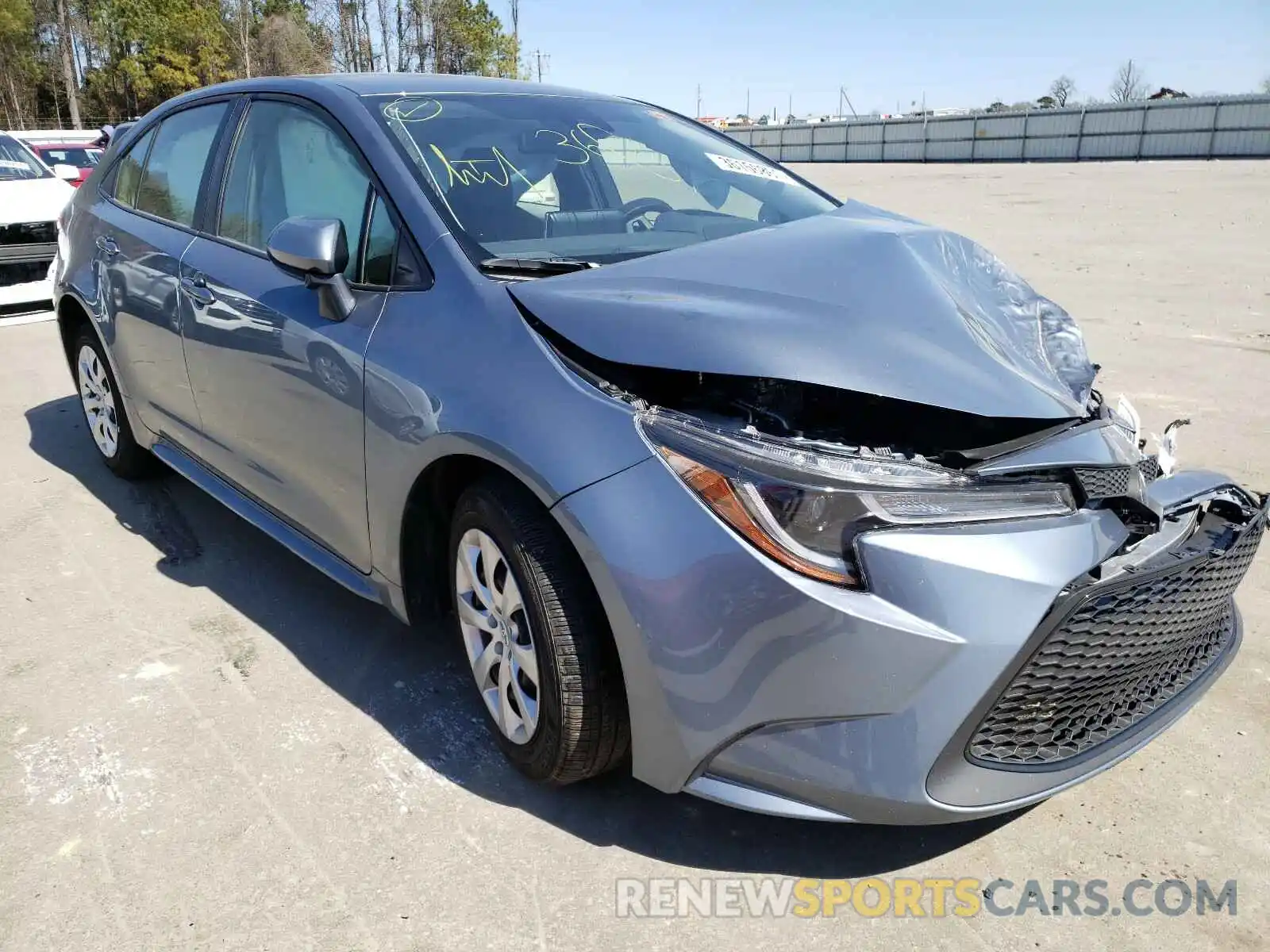 1 Photograph of a damaged car JTDEPRAE9LJ104582 TOYOTA COROLLA 2020