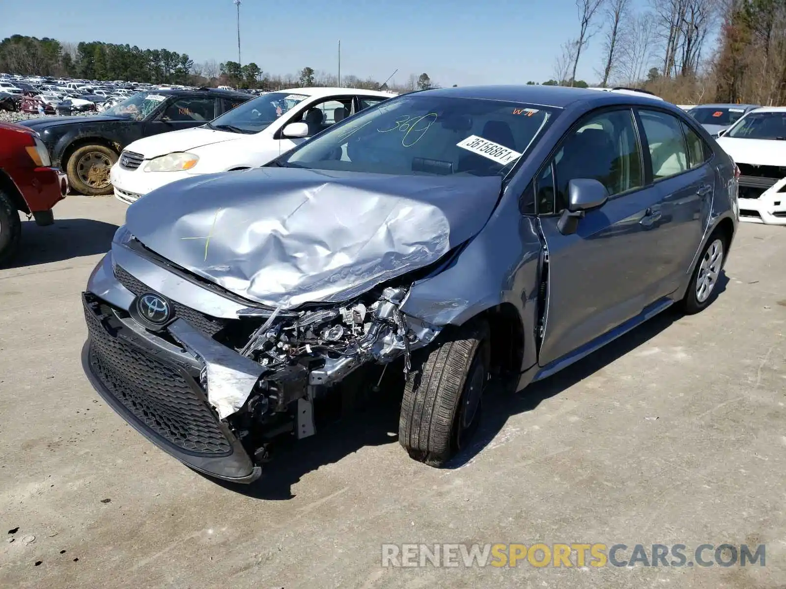 2 Photograph of a damaged car JTDEPRAE9LJ104582 TOYOTA COROLLA 2020