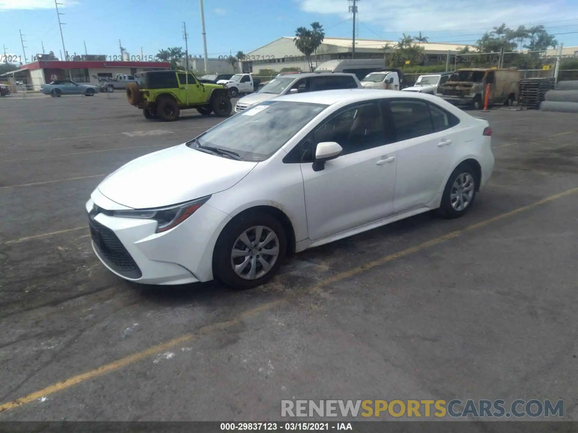 2 Photograph of a damaged car JTDEPRAE9LJ106445 TOYOTA COROLLA 2020