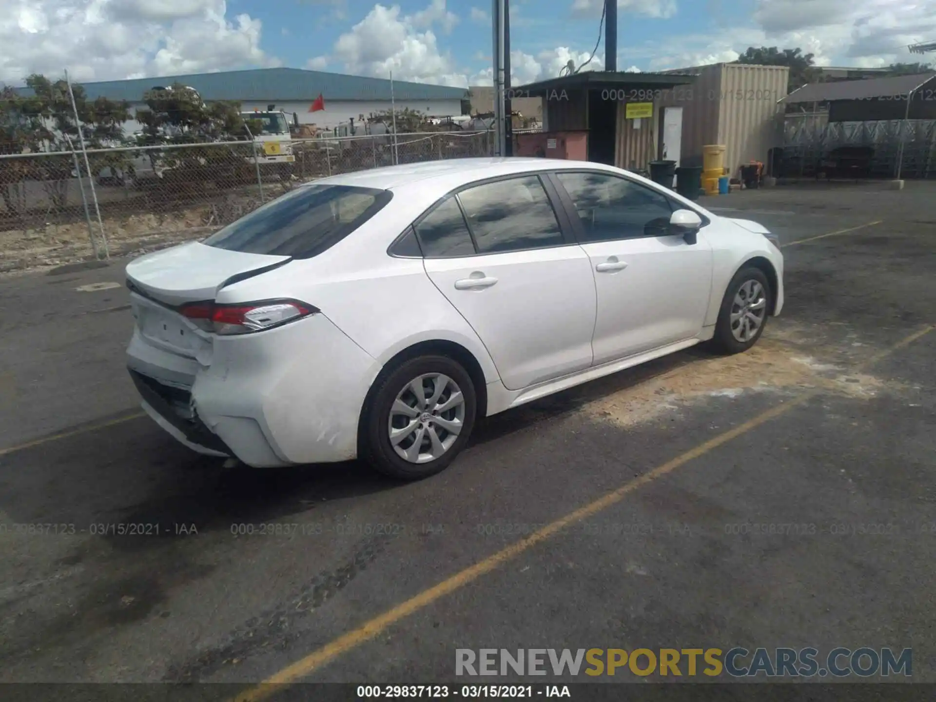 4 Photograph of a damaged car JTDEPRAE9LJ106445 TOYOTA COROLLA 2020