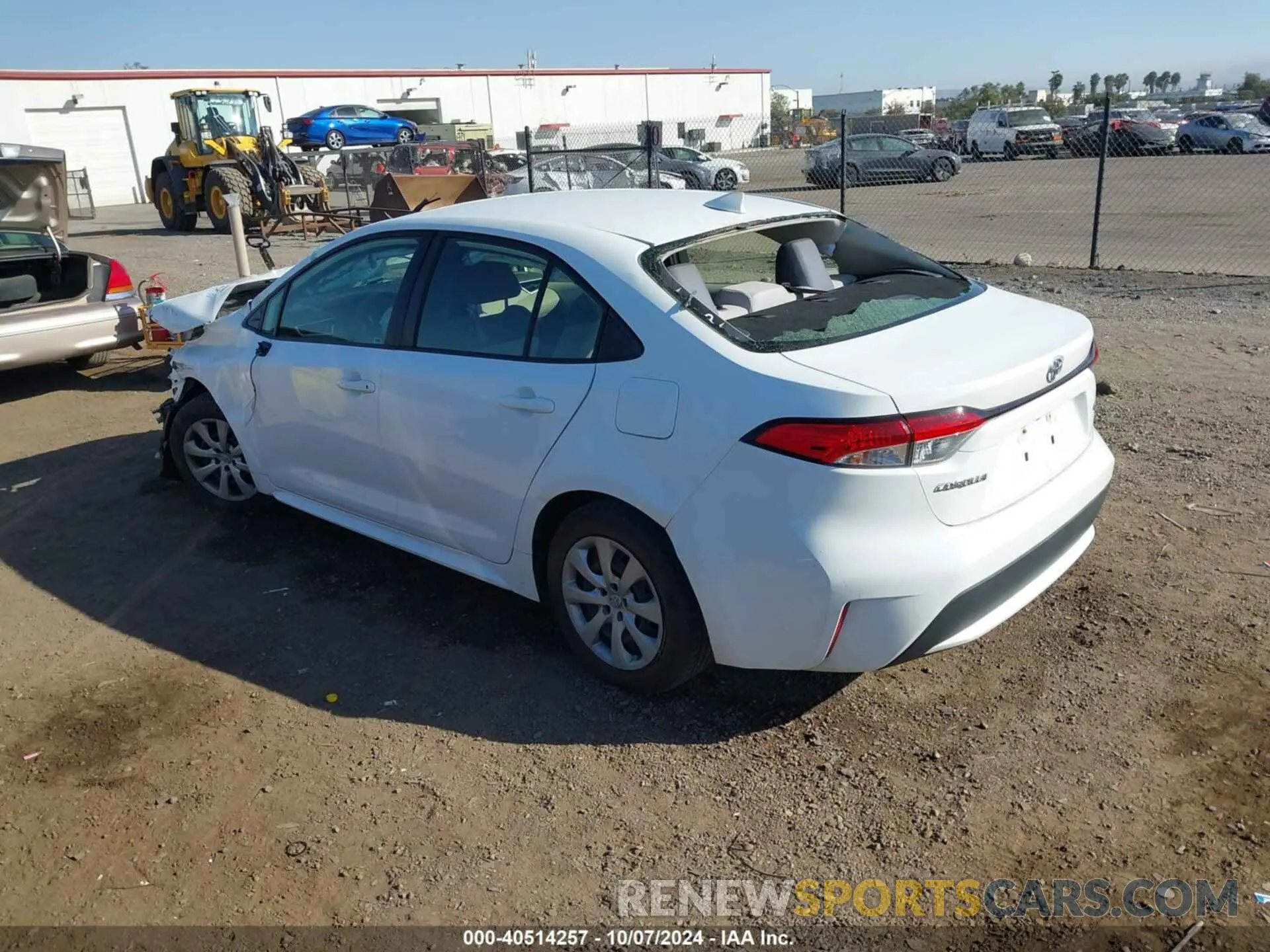 3 Photograph of a damaged car JTDEPRAE9LJ110804 TOYOTA COROLLA 2020