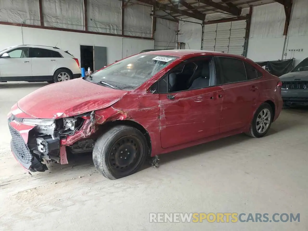1 Photograph of a damaged car JTDEPRAE9LJ111435 TOYOTA COROLLA 2020