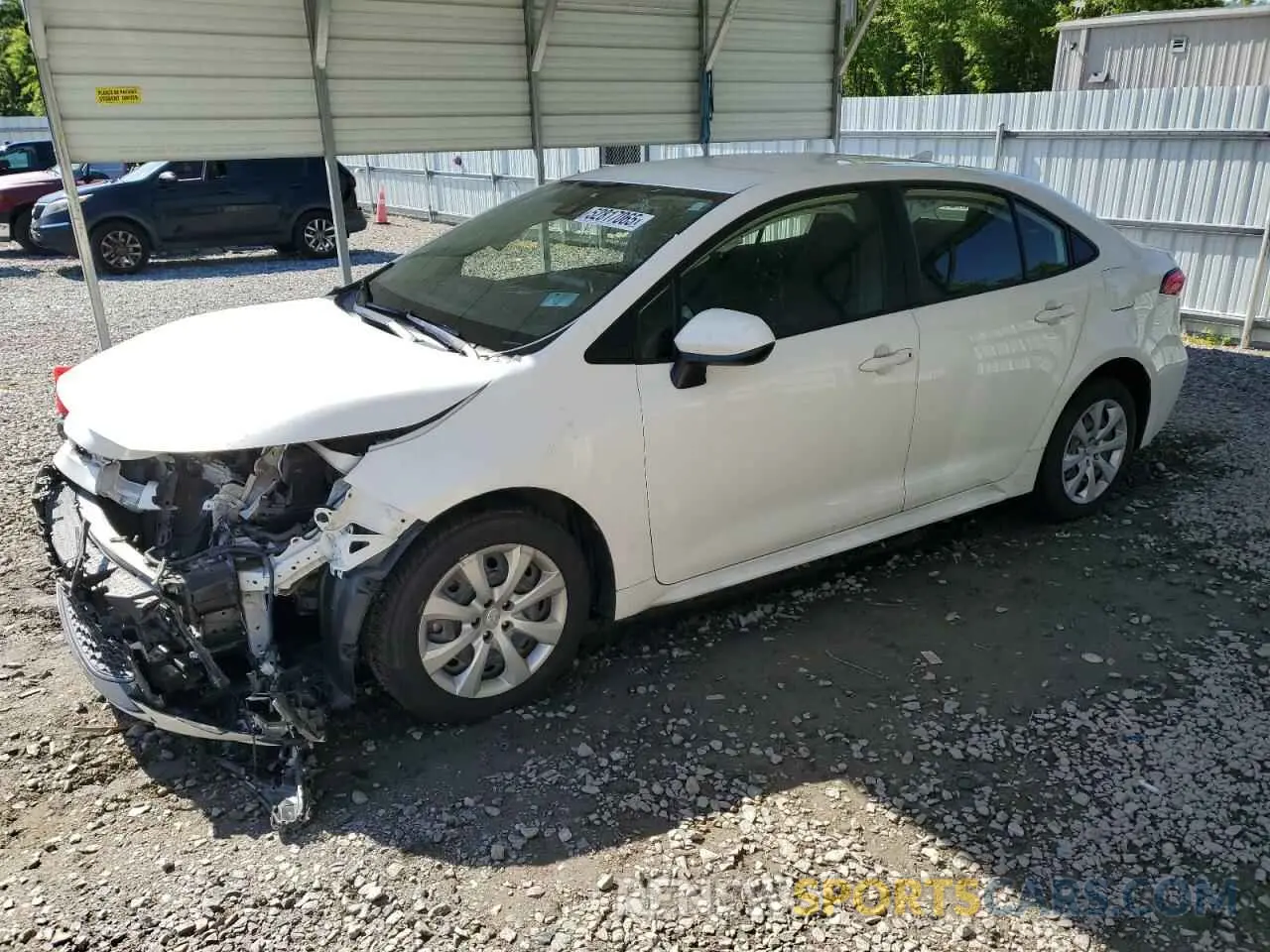 1 Photograph of a damaged car JTDEPRAE9LJ115405 TOYOTA COROLLA 2020