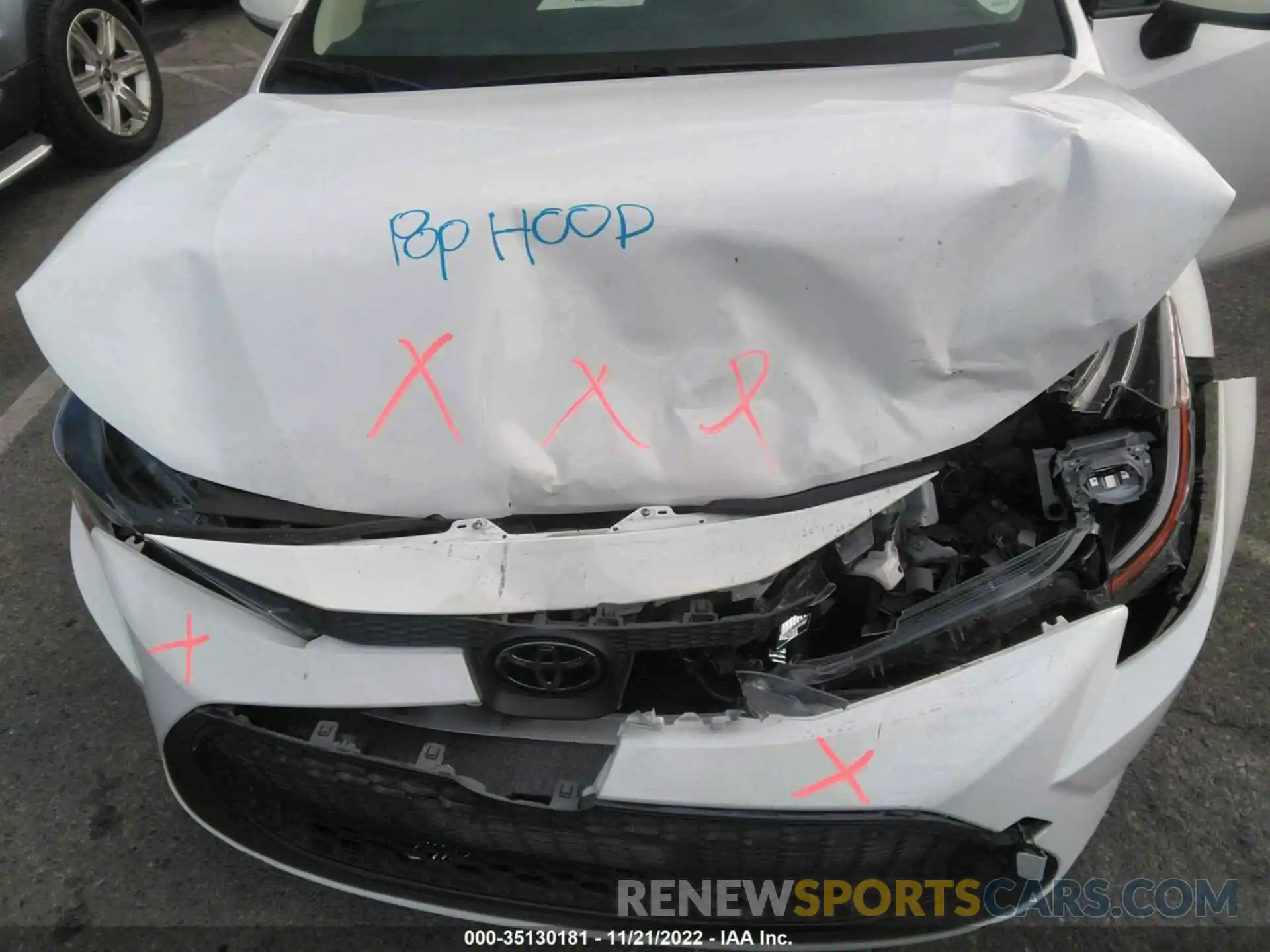 10 Photograph of a damaged car JTDEPRAEXLJ002420 TOYOTA COROLLA 2020