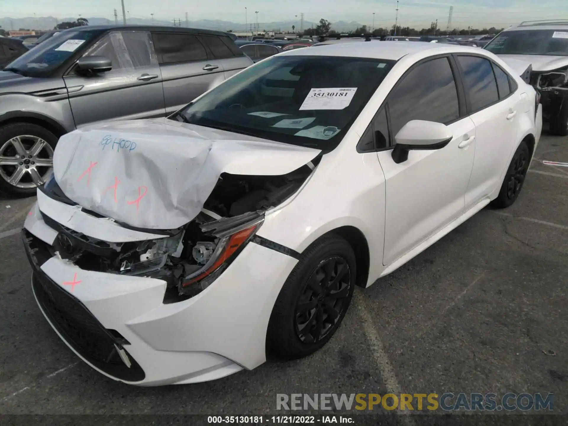 2 Photograph of a damaged car JTDEPRAEXLJ002420 TOYOTA COROLLA 2020