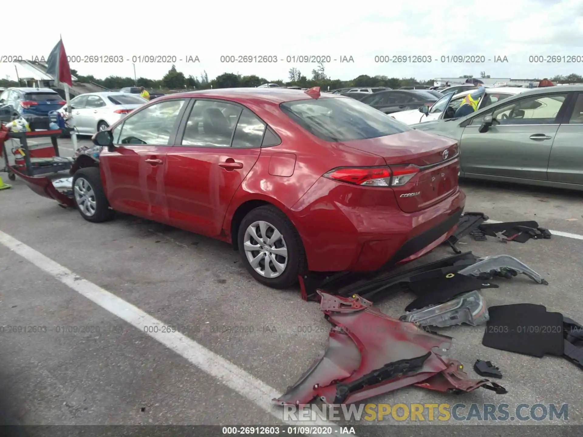 3 Photograph of a damaged car JTDEPRAEXLJ003373 TOYOTA COROLLA 2020