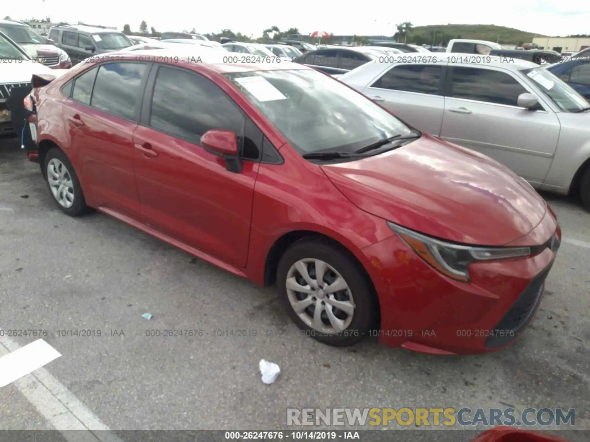 1 Photograph of a damaged car JTDEPRAEXLJ004975 TOYOTA COROLLA 2020