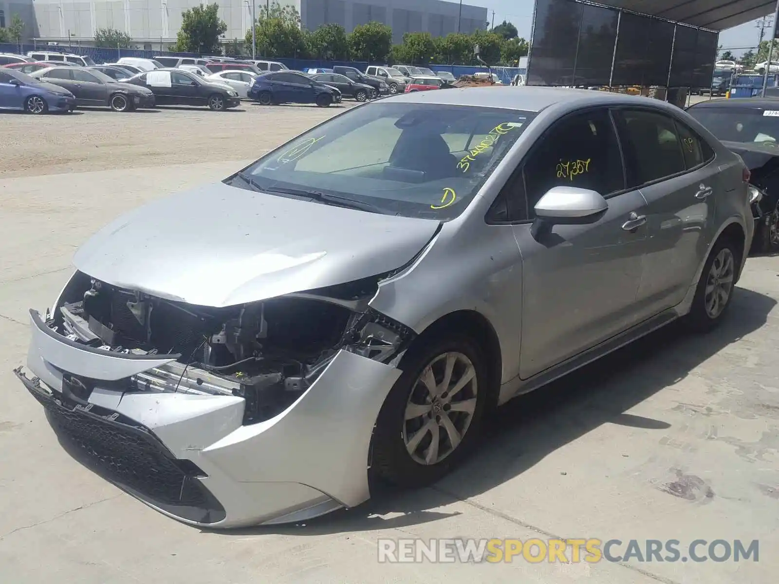 2 Photograph of a damaged car JTDEPRAEXLJ005401 TOYOTA COROLLA 2020