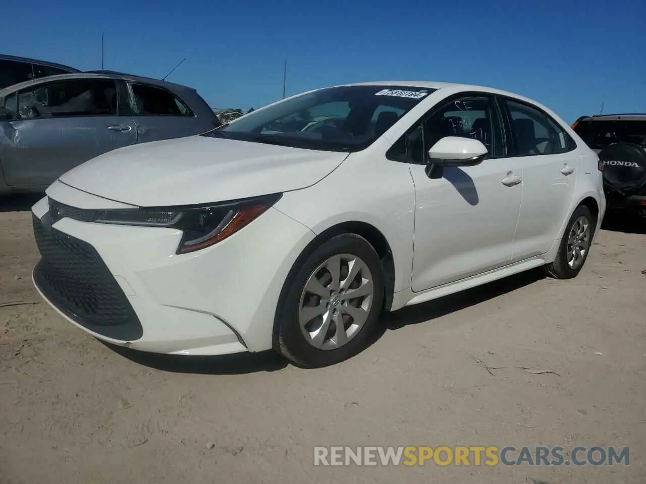1 Photograph of a damaged car JTDEPRAEXLJ007617 TOYOTA COROLLA 2020
