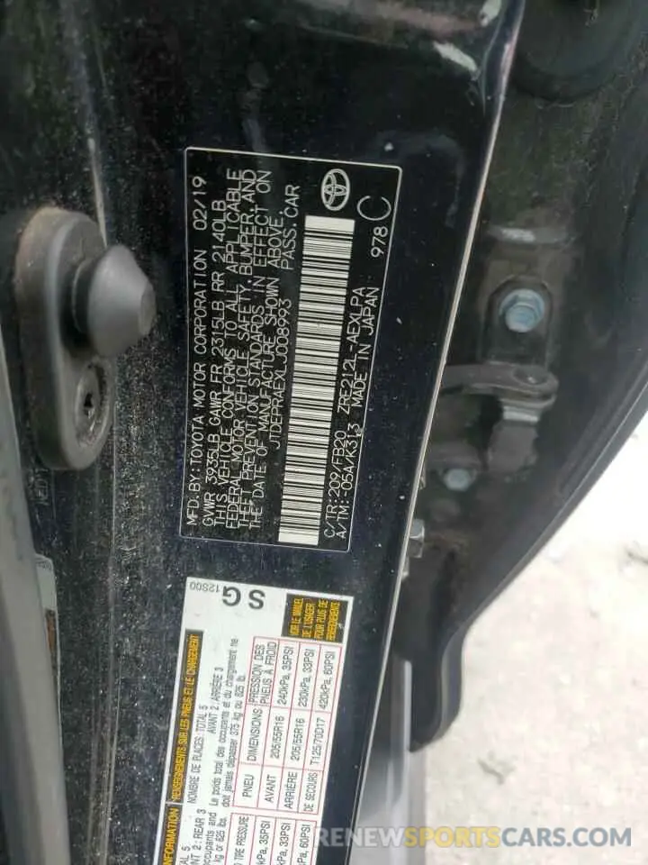 12 Photograph of a damaged car JTDEPRAEXLJ008993 TOYOTA COROLLA 2020