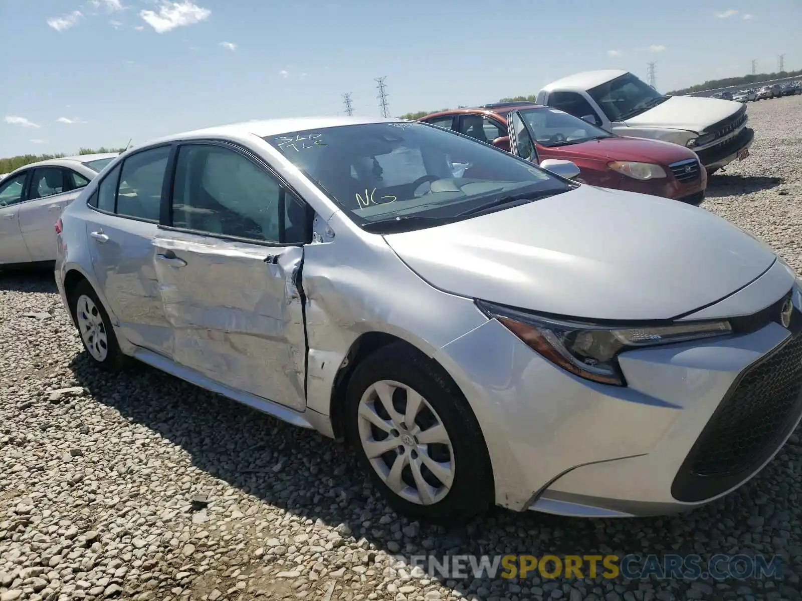 1 Photograph of a damaged car JTDEPRAEXLJ009769 TOYOTA COROLLA 2020