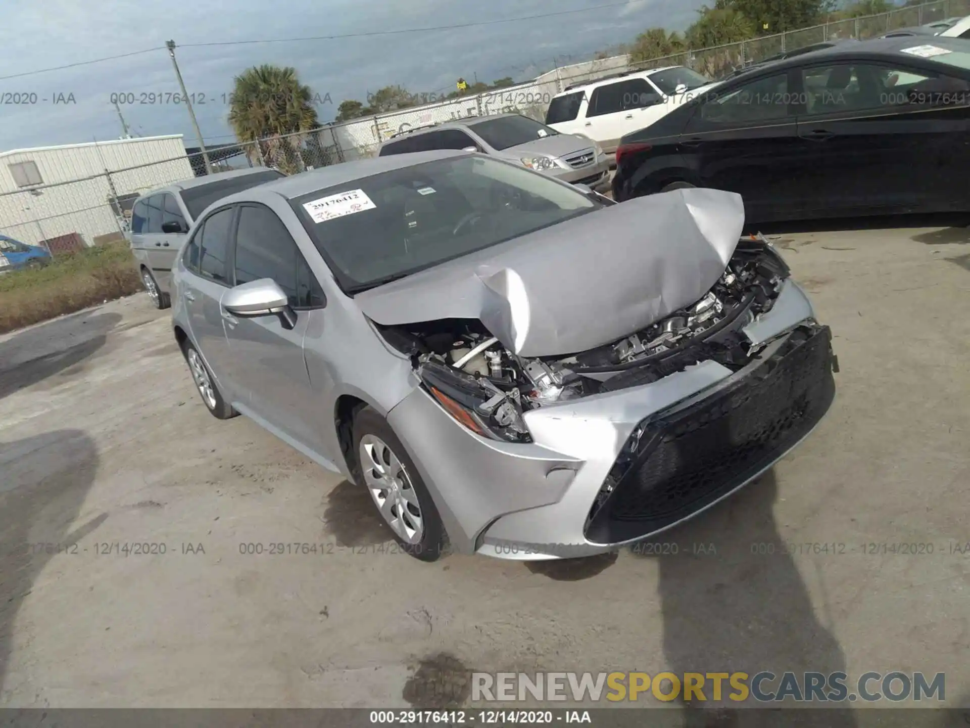 1 Photograph of a damaged car JTDEPRAEXLJ014597 TOYOTA COROLLA 2020