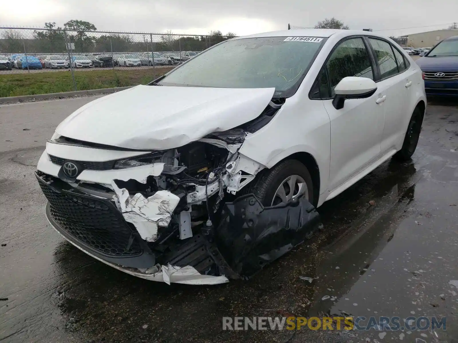 2 Photograph of a damaged car JTDEPRAEXLJ016821 TOYOTA COROLLA 2020