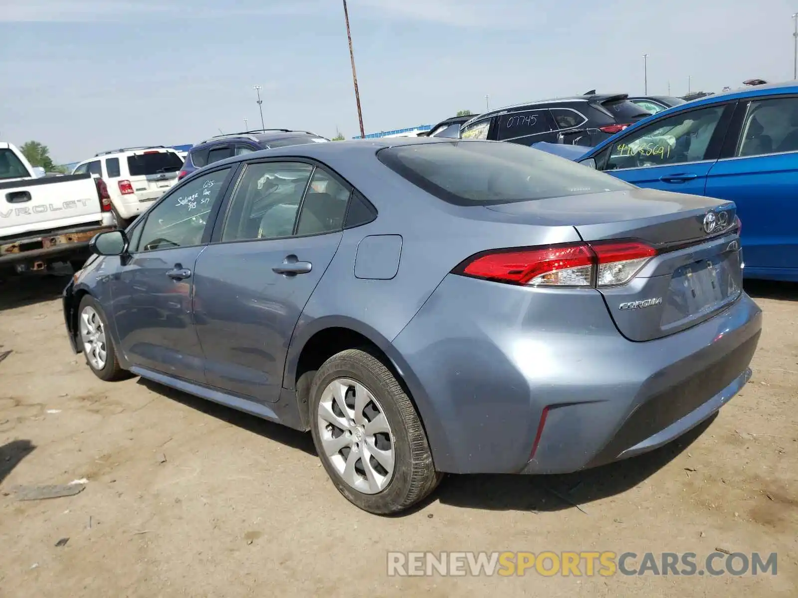 3 Photograph of a damaged car JTDEPRAEXLJ021405 TOYOTA COROLLA 2020