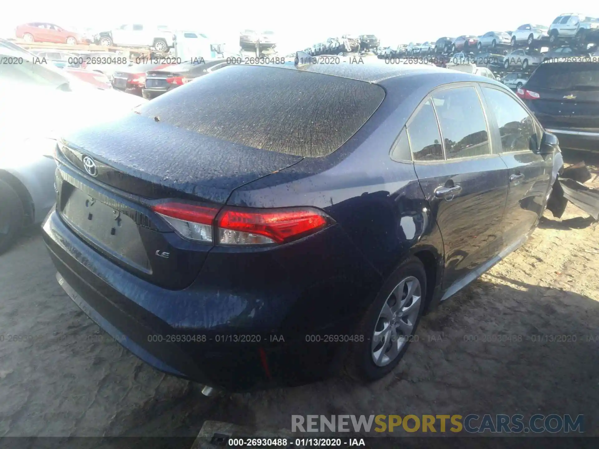 4 Photograph of a damaged car JTDEPRAEXLJ021419 TOYOTA COROLLA 2020