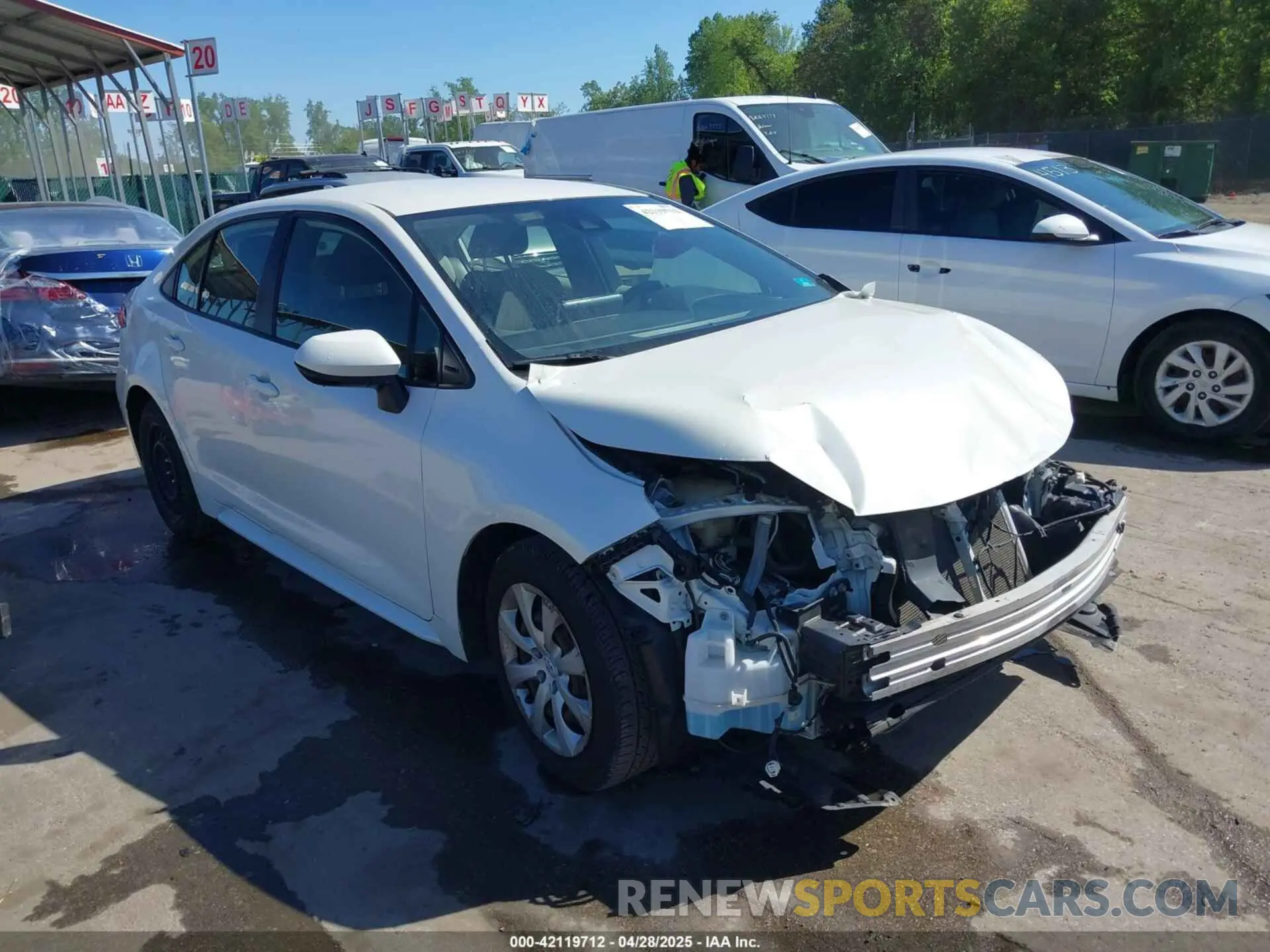 1 Photograph of a damaged car JTDEPRAEXLJ022781 TOYOTA COROLLA 2020