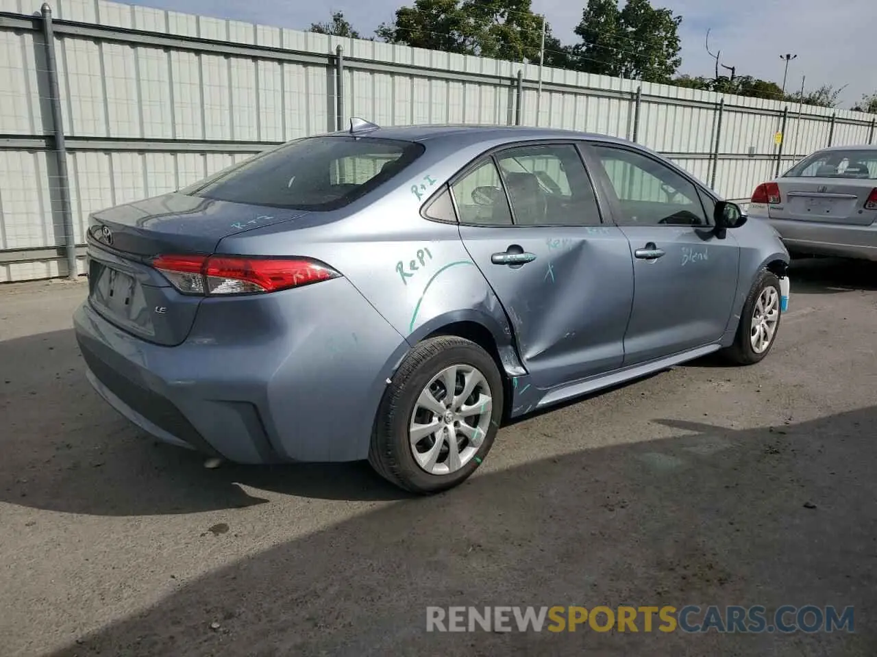 3 Photograph of a damaged car JTDEPRAEXLJ023297 TOYOTA COROLLA 2020