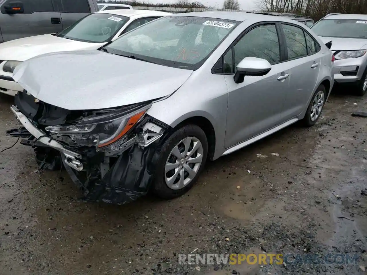 2 Photograph of a damaged car JTDEPRAEXLJ023834 TOYOTA COROLLA 2020