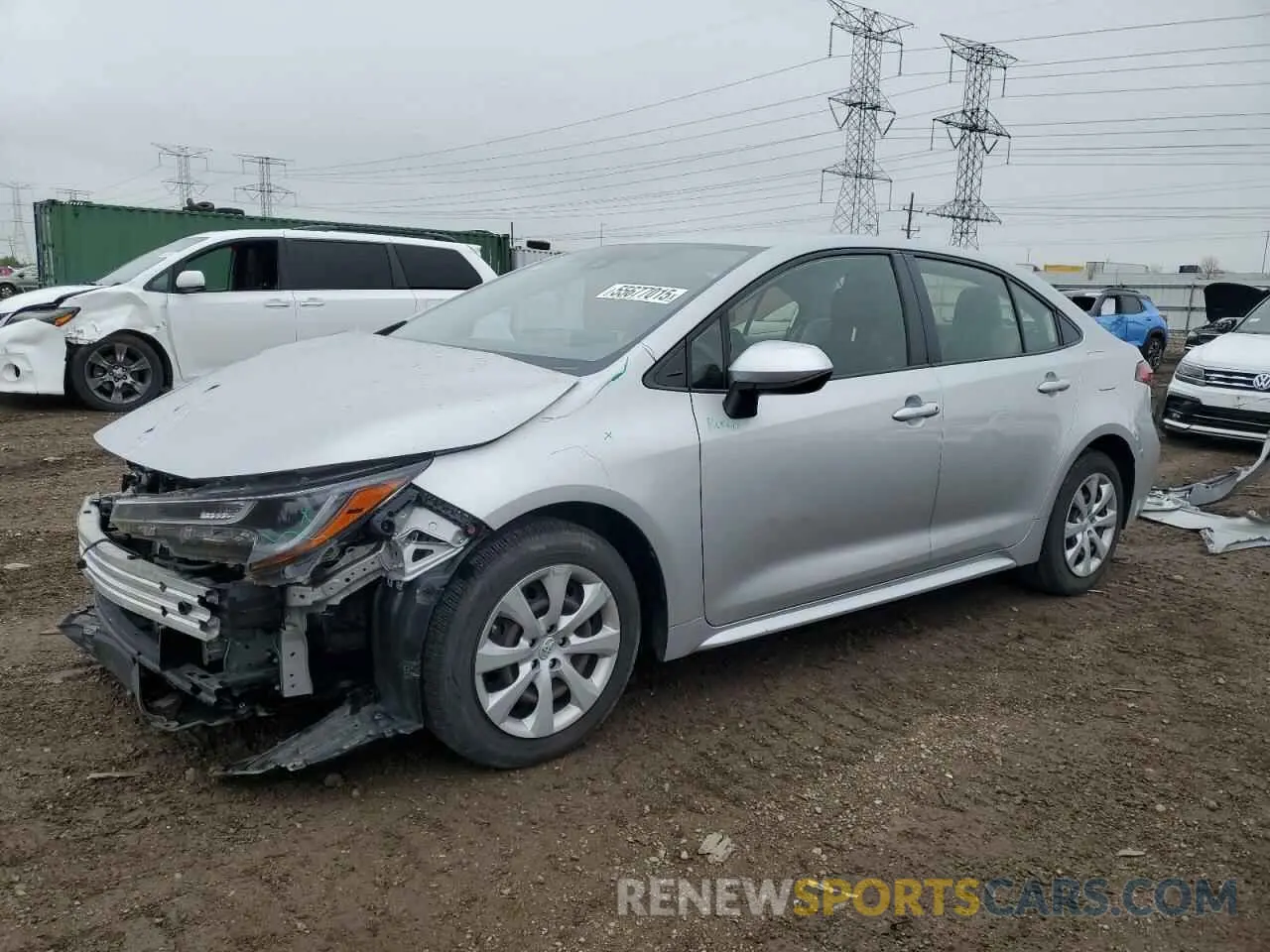 1 Photograph of a damaged car JTDEPRAEXLJ024546 TOYOTA COROLLA 2020