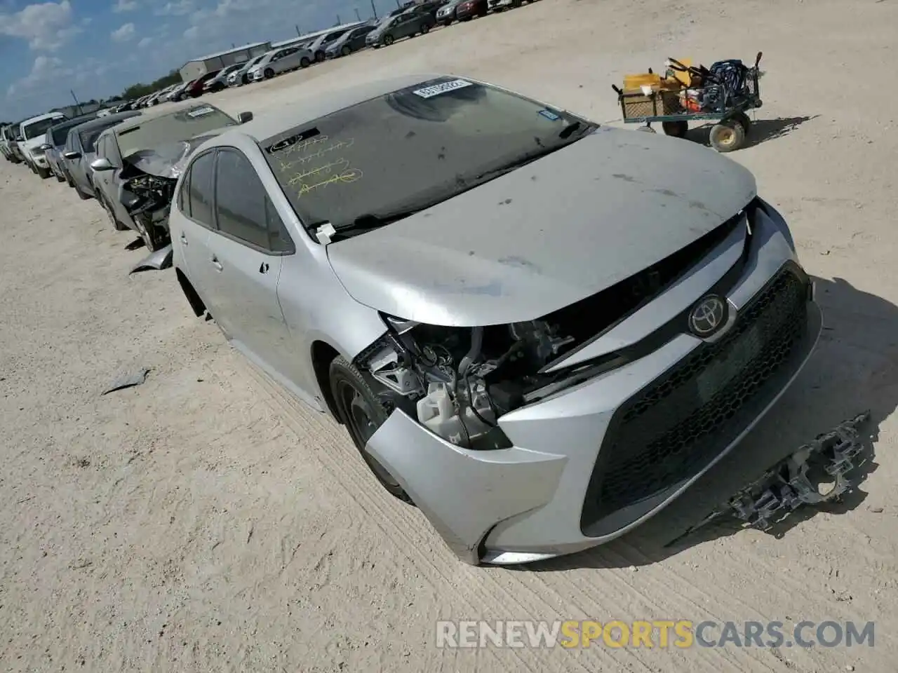 1 Photograph of a damaged car JTDEPRAEXLJ024983 TOYOTA COROLLA 2020