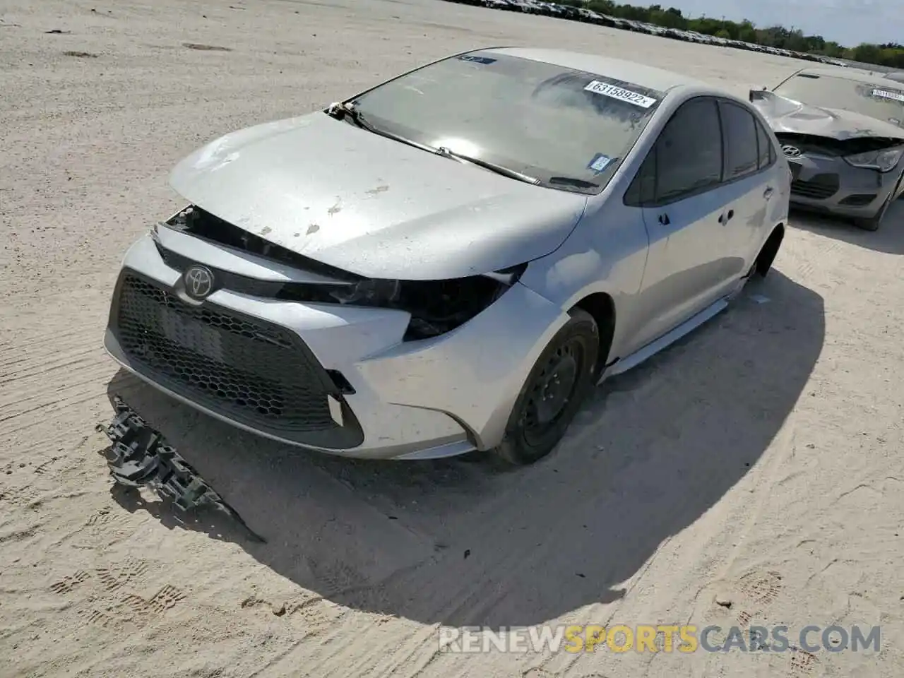 2 Photograph of a damaged car JTDEPRAEXLJ024983 TOYOTA COROLLA 2020