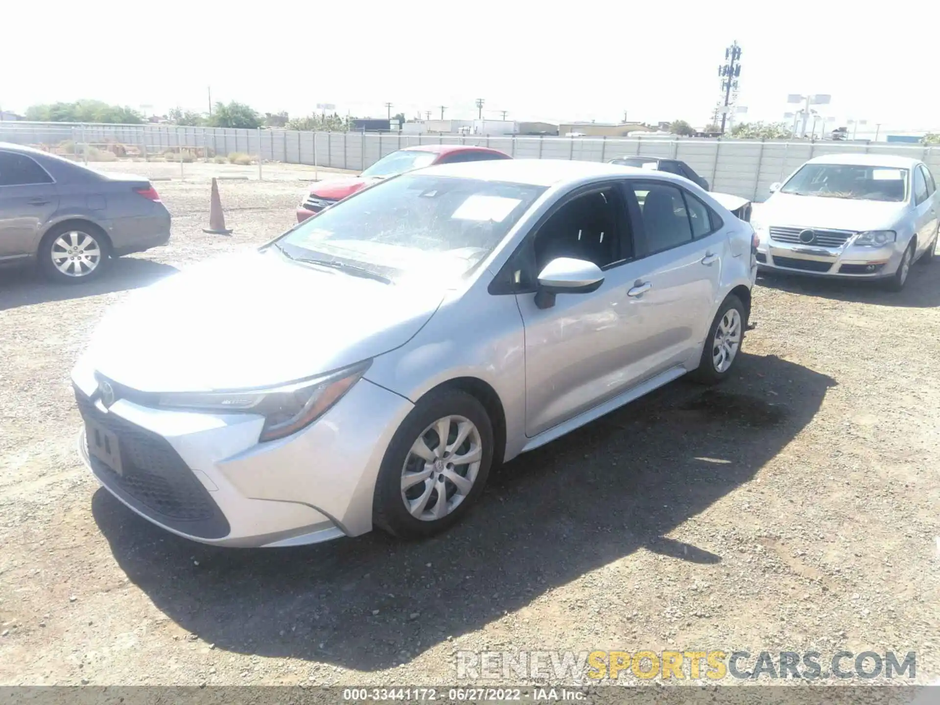 2 Photograph of a damaged car JTDEPRAEXLJ025776 TOYOTA COROLLA 2020