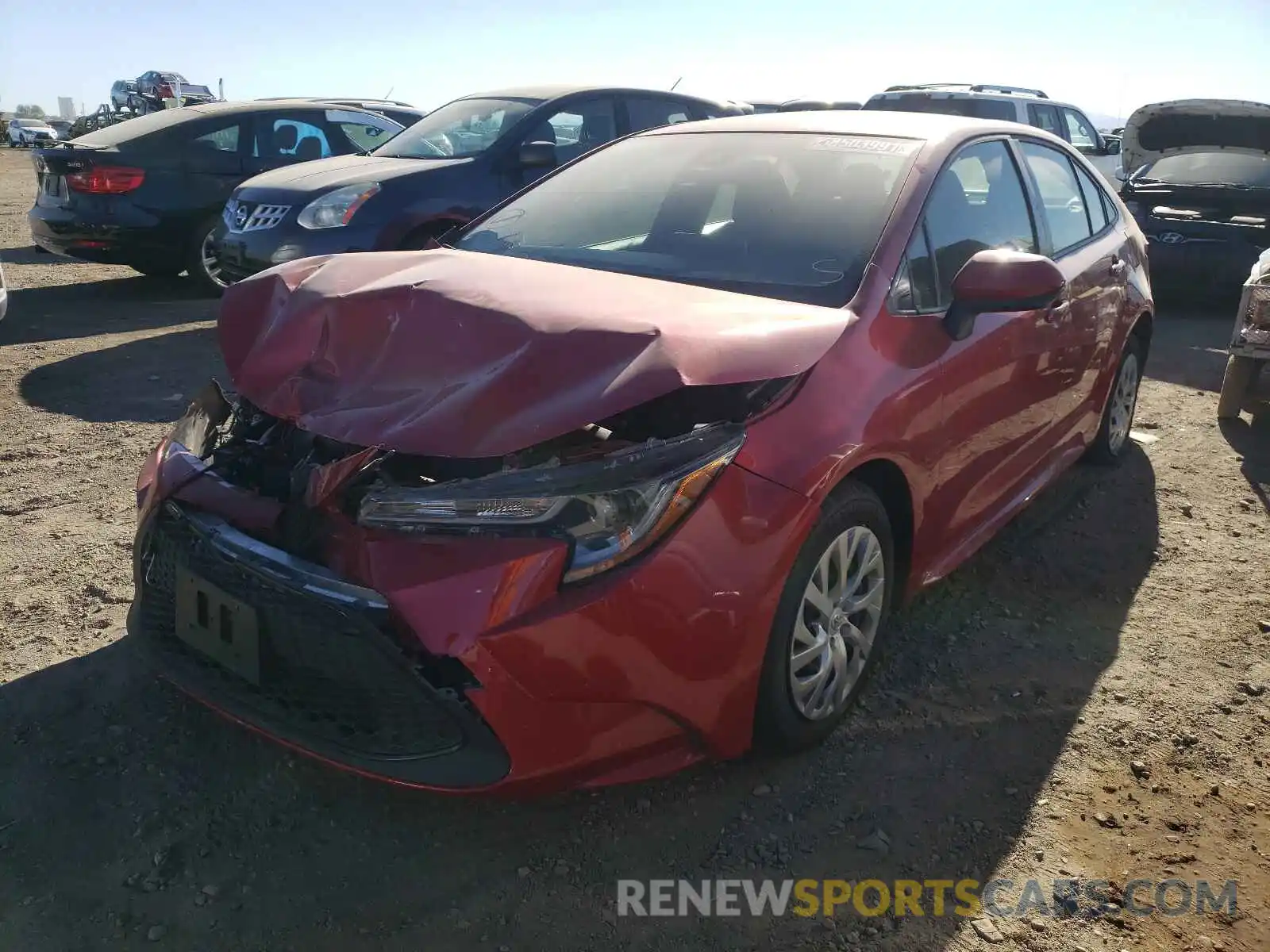 2 Photograph of a damaged car JTDEPRAEXLJ026278 TOYOTA COROLLA 2020