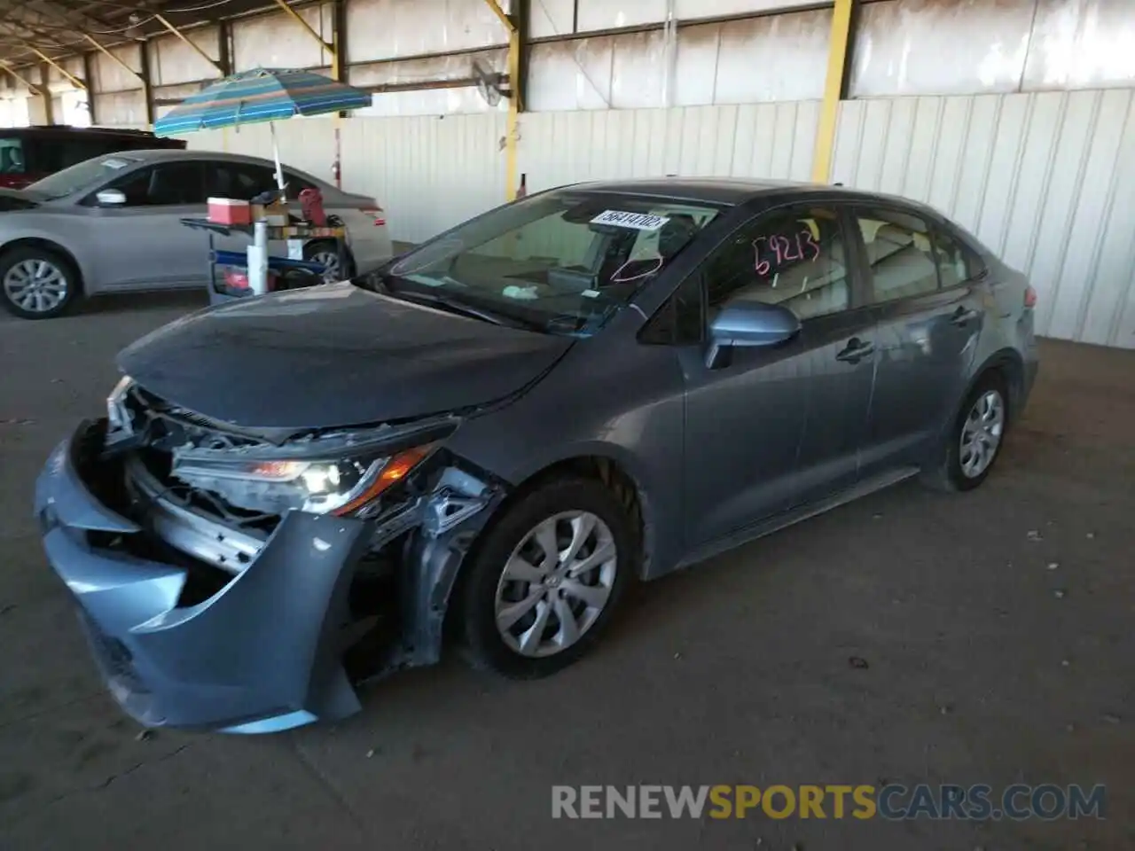 2 Photograph of a damaged car JTDEPRAEXLJ028614 TOYOTA COROLLA 2020