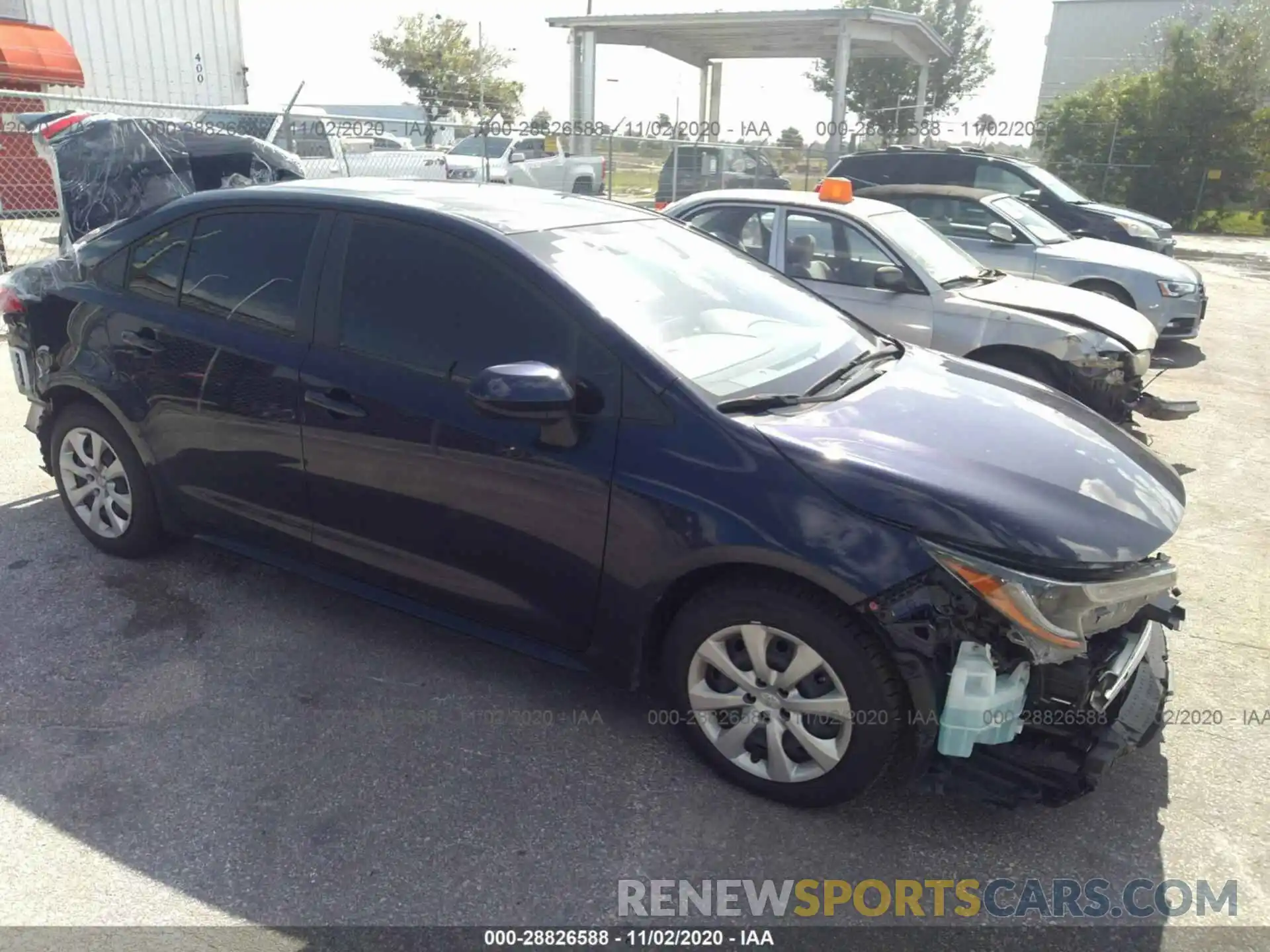 1 Photograph of a damaged car JTDEPRAEXLJ028824 TOYOTA COROLLA 2020