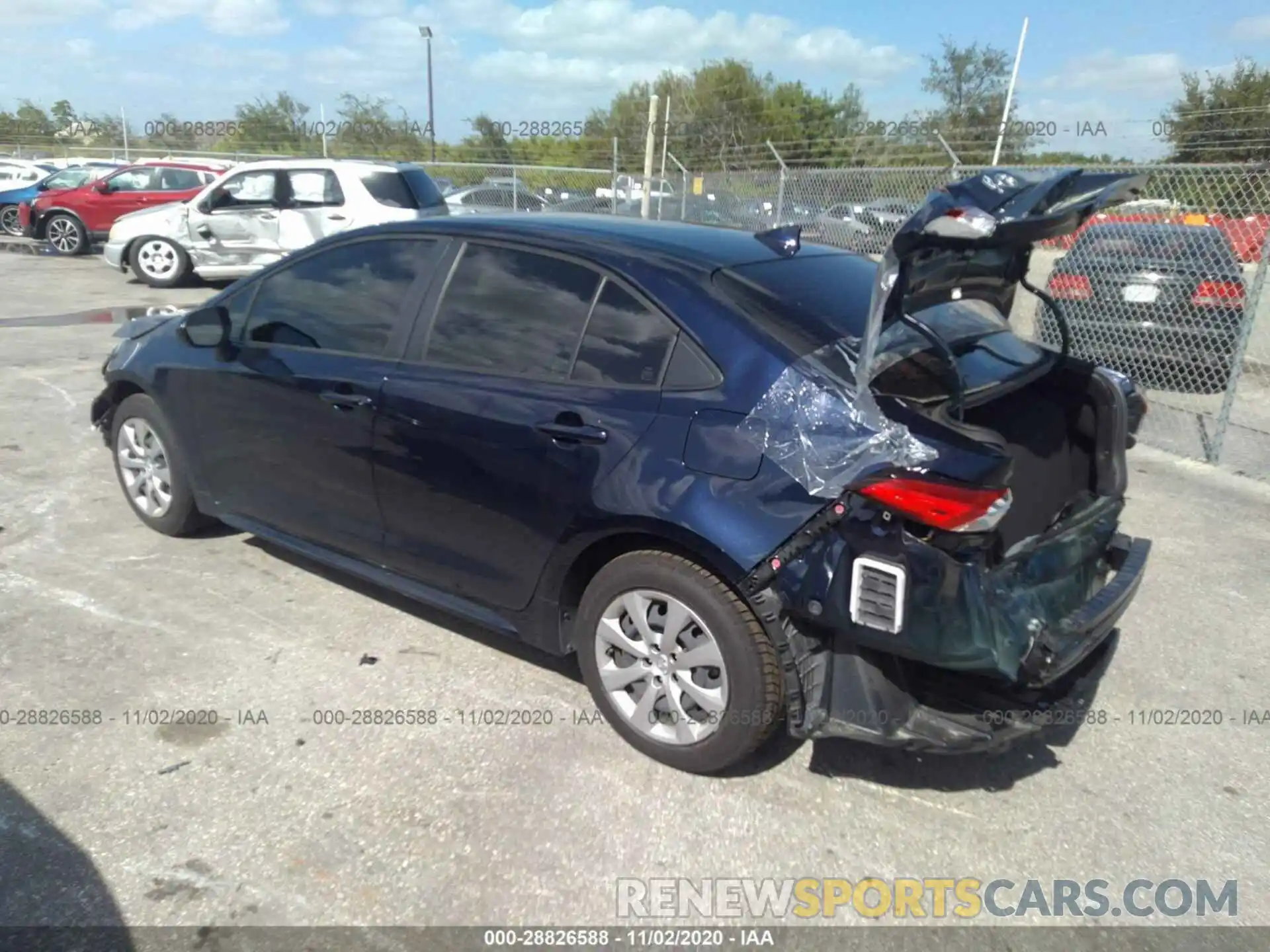 3 Photograph of a damaged car JTDEPRAEXLJ028824 TOYOTA COROLLA 2020