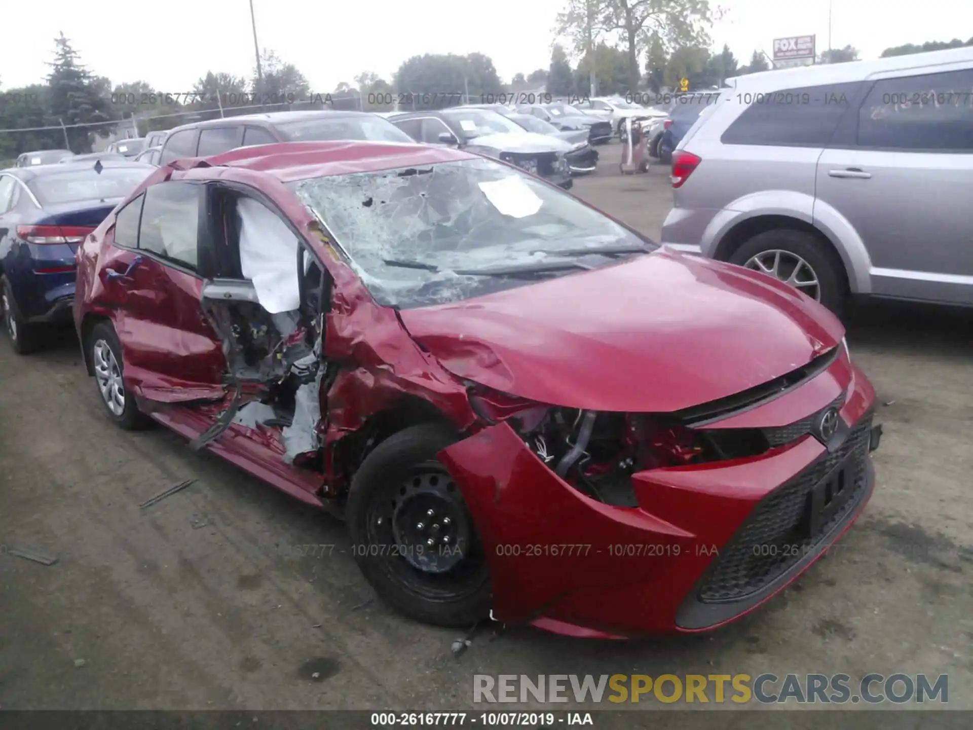 1 Photograph of a damaged car JTDEPRAEXLJ029830 TOYOTA COROLLA 2020