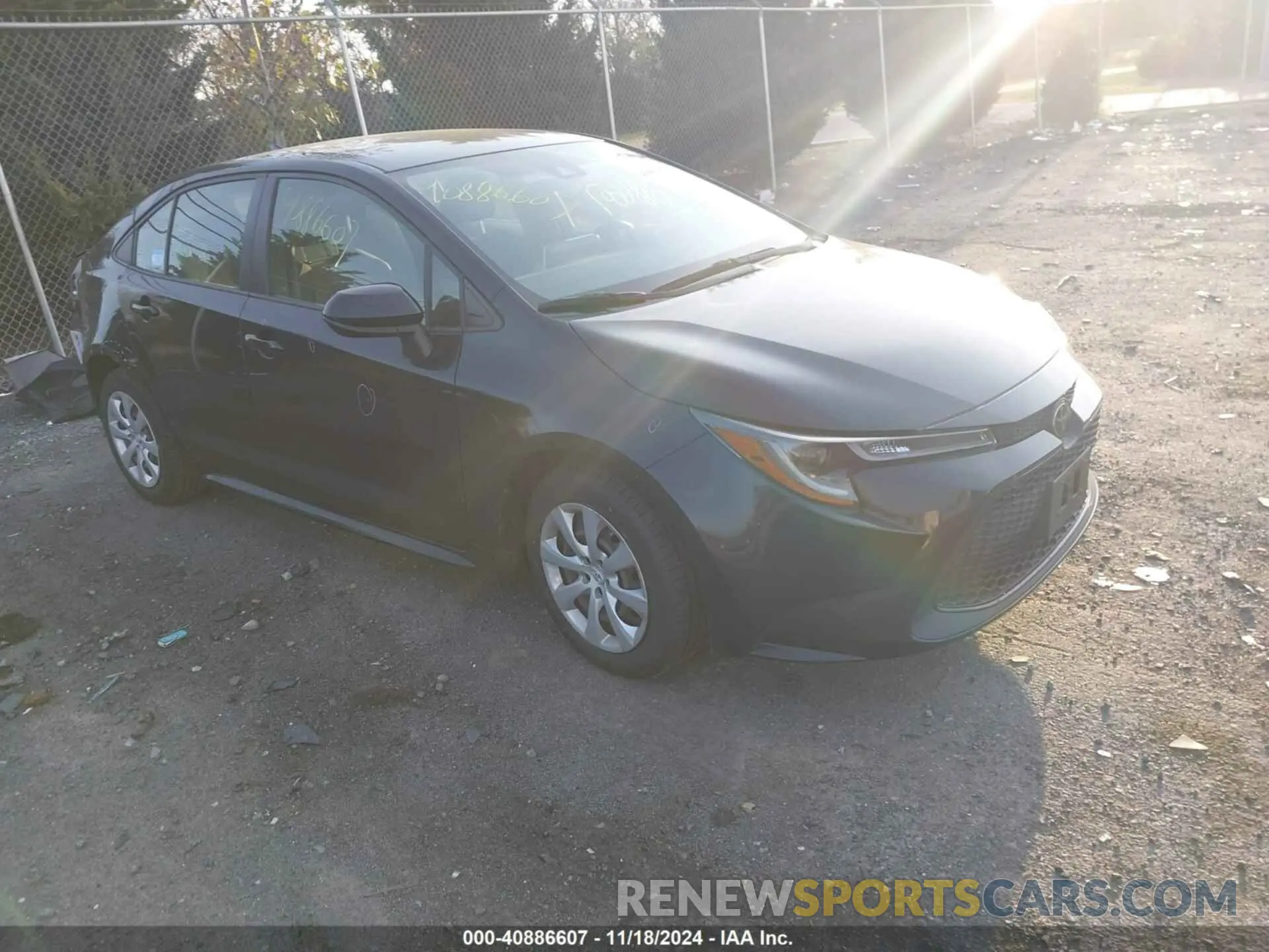 1 Photograph of a damaged car JTDEPRAEXLJ031240 TOYOTA COROLLA 2020
