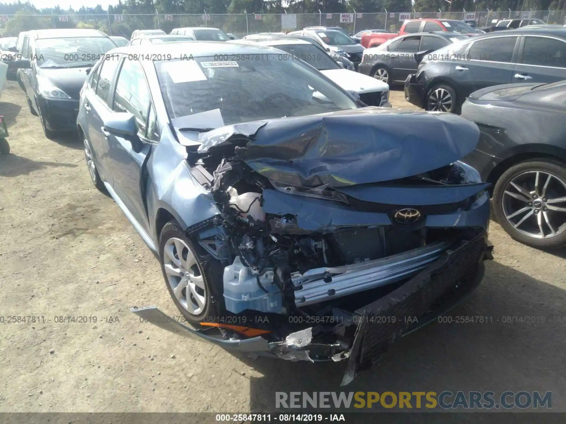 1 Photograph of a damaged car JTDEPRAEXLJ031710 TOYOTA COROLLA 2020