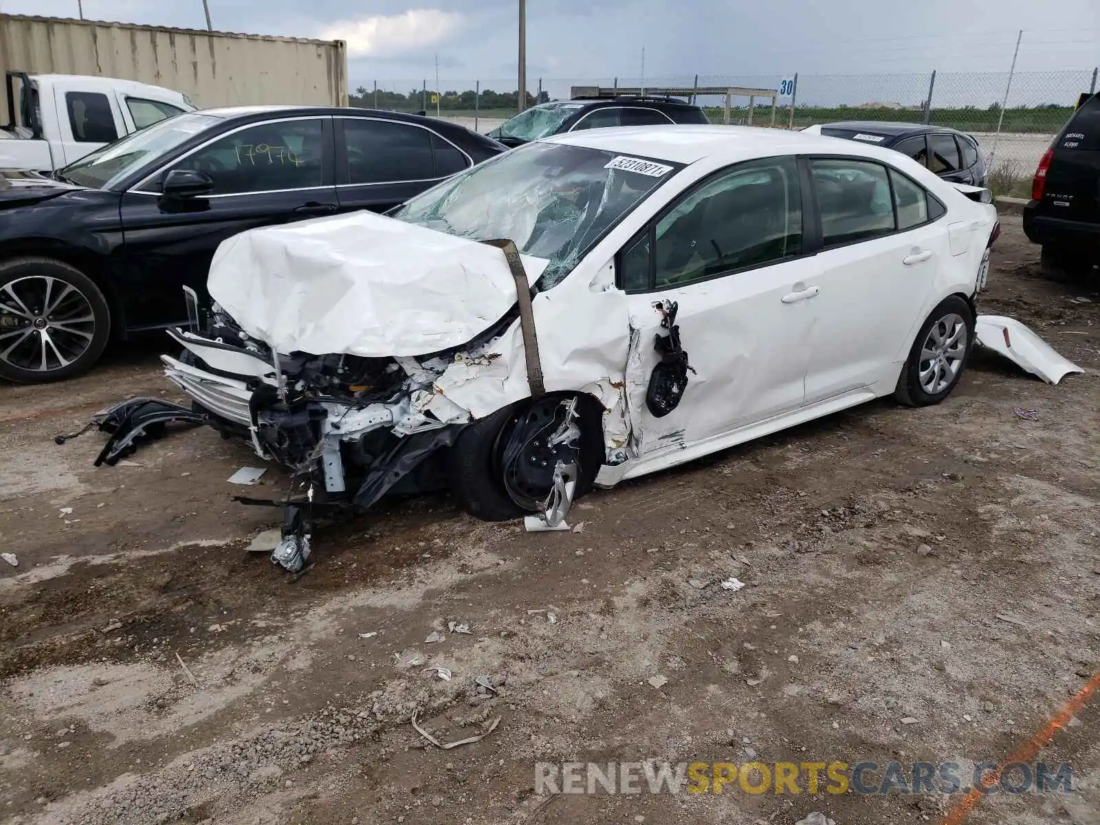 2 Photograph of a damaged car JTDEPRAEXLJ031996 TOYOTA COROLLA 2020