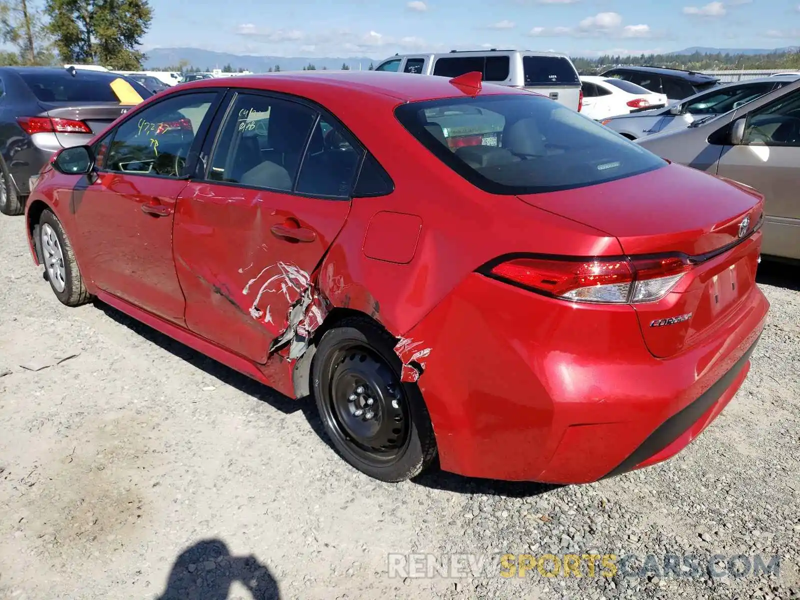 3 Photograph of a damaged car JTDEPRAEXLJ032579 TOYOTA COROLLA 2020