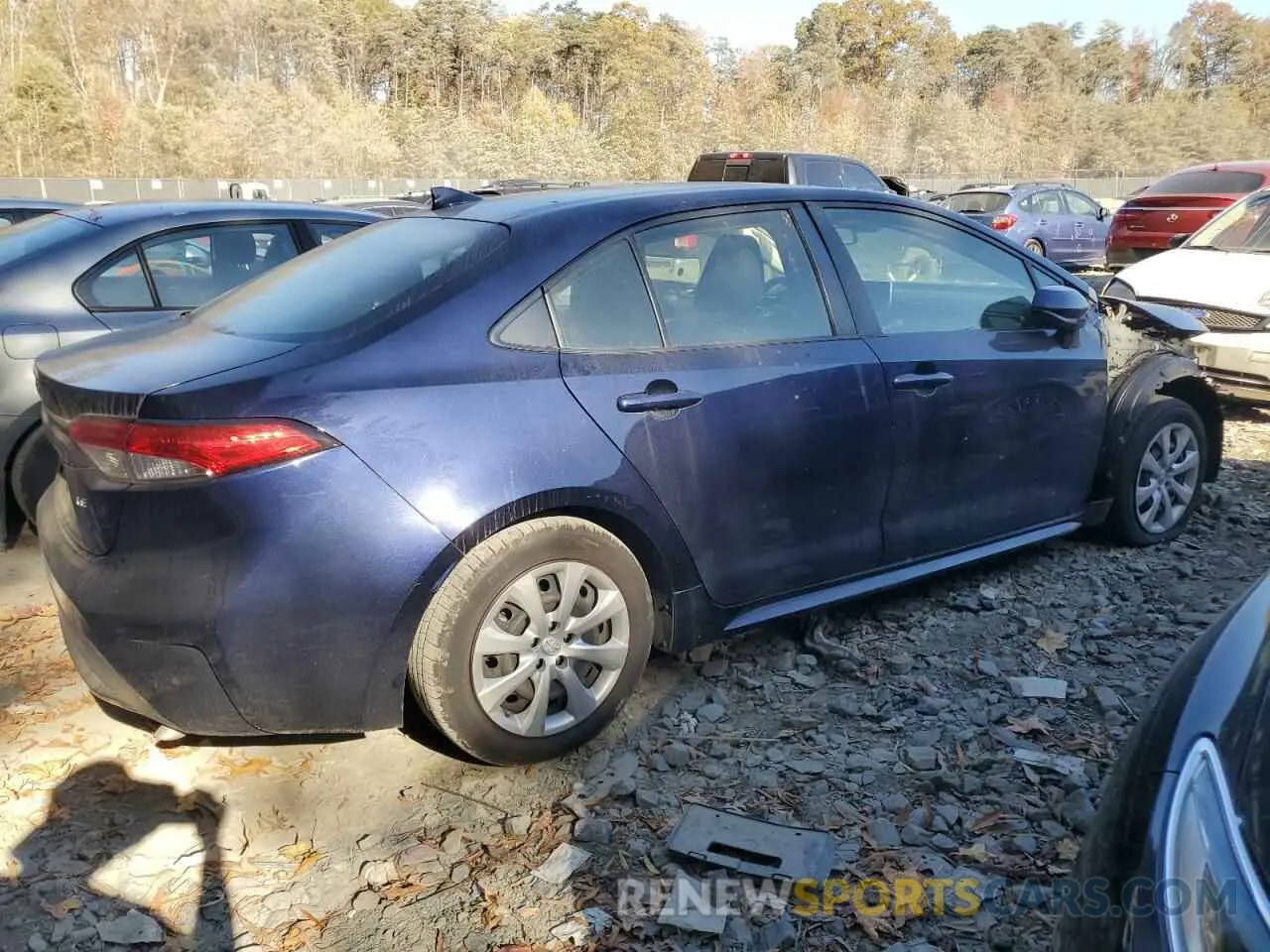 3 Photograph of a damaged car JTDEPRAEXLJ033828 TOYOTA COROLLA 2020