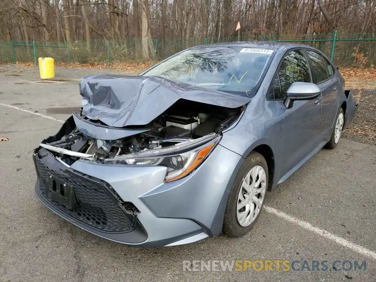 2 Photograph of a damaged car JTDEPRAEXLJ039726 TOYOTA COROLLA 2020