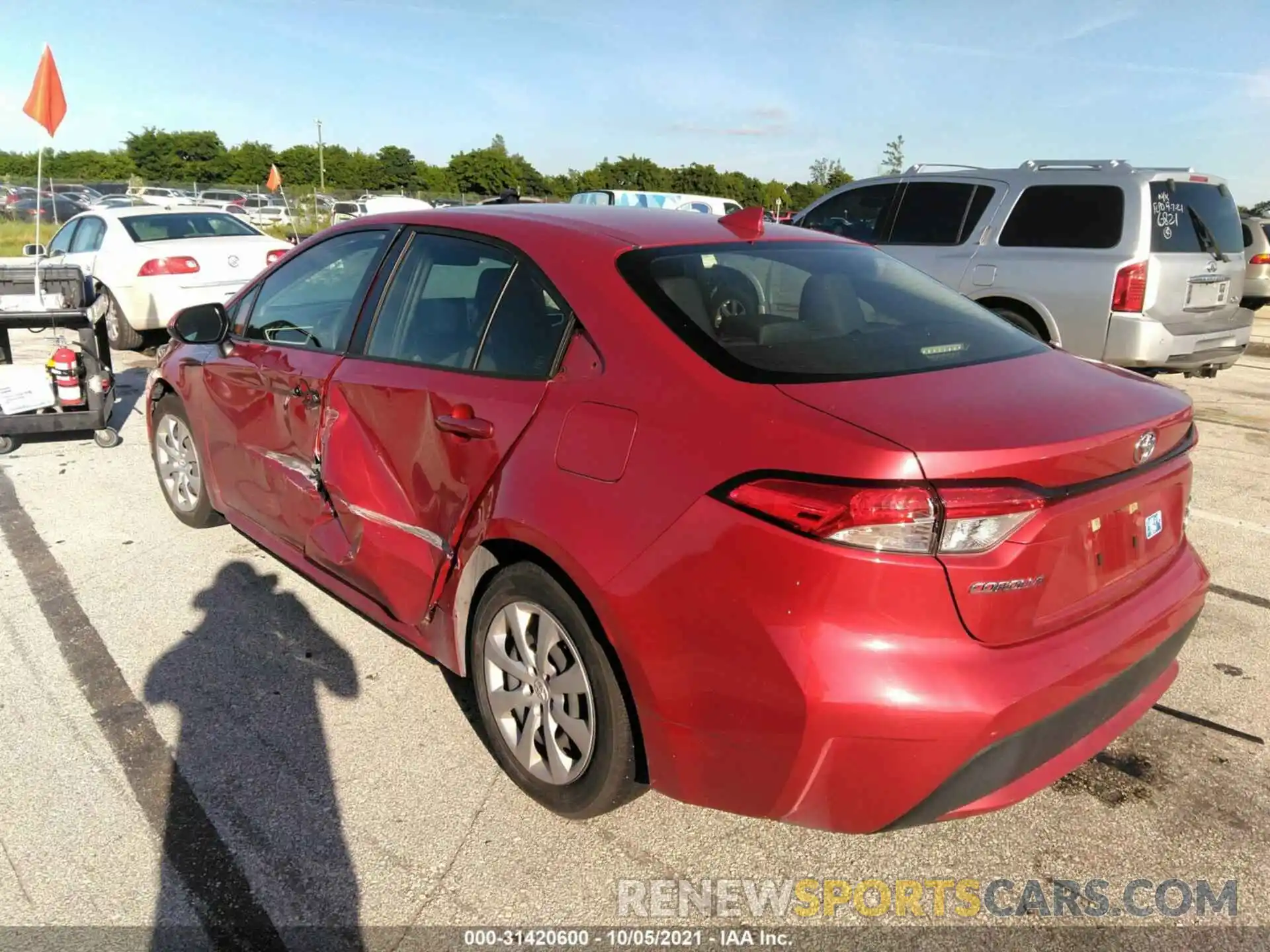 3 Photograph of a damaged car JTDEPRAEXLJ042934 TOYOTA COROLLA 2020