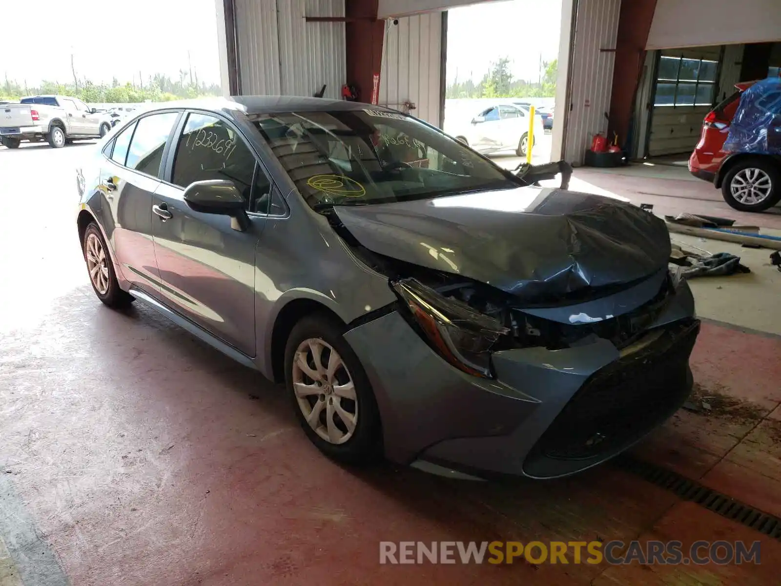 1 Photograph of a damaged car JTDEPRAEXLJ043582 TOYOTA COROLLA 2020