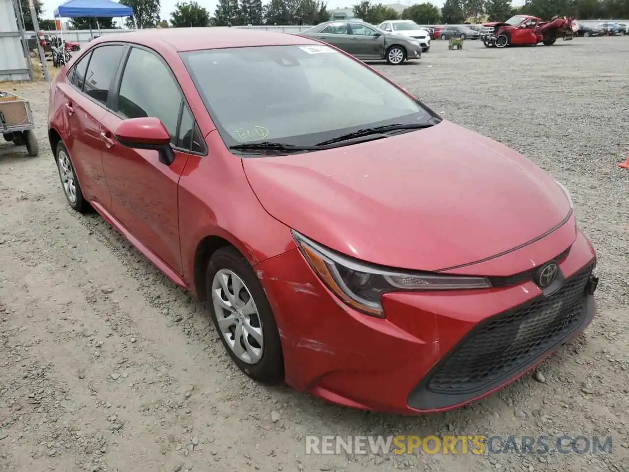 1 Photograph of a damaged car JTDEPRAEXLJ045235 TOYOTA COROLLA 2020