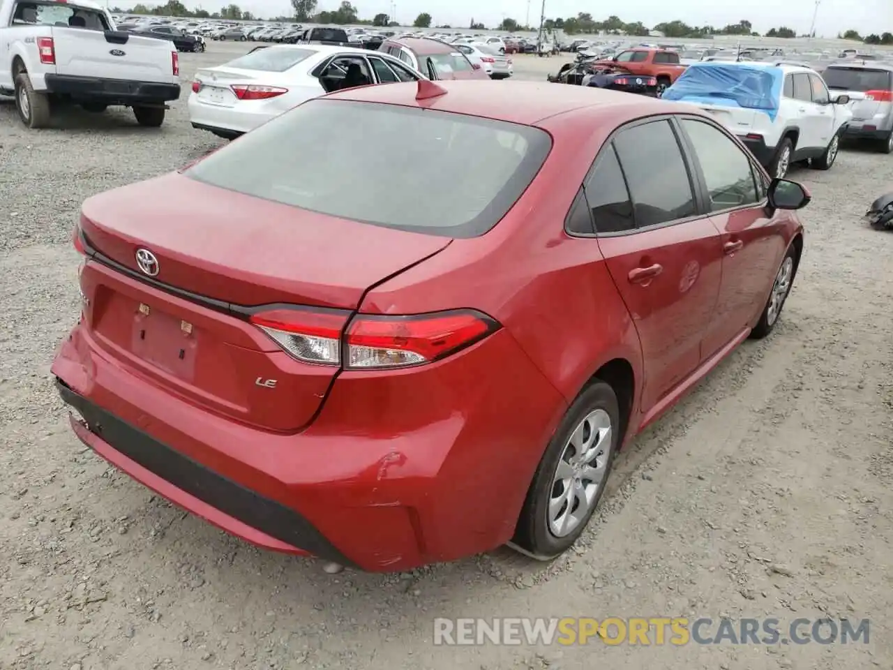 4 Photograph of a damaged car JTDEPRAEXLJ045235 TOYOTA COROLLA 2020