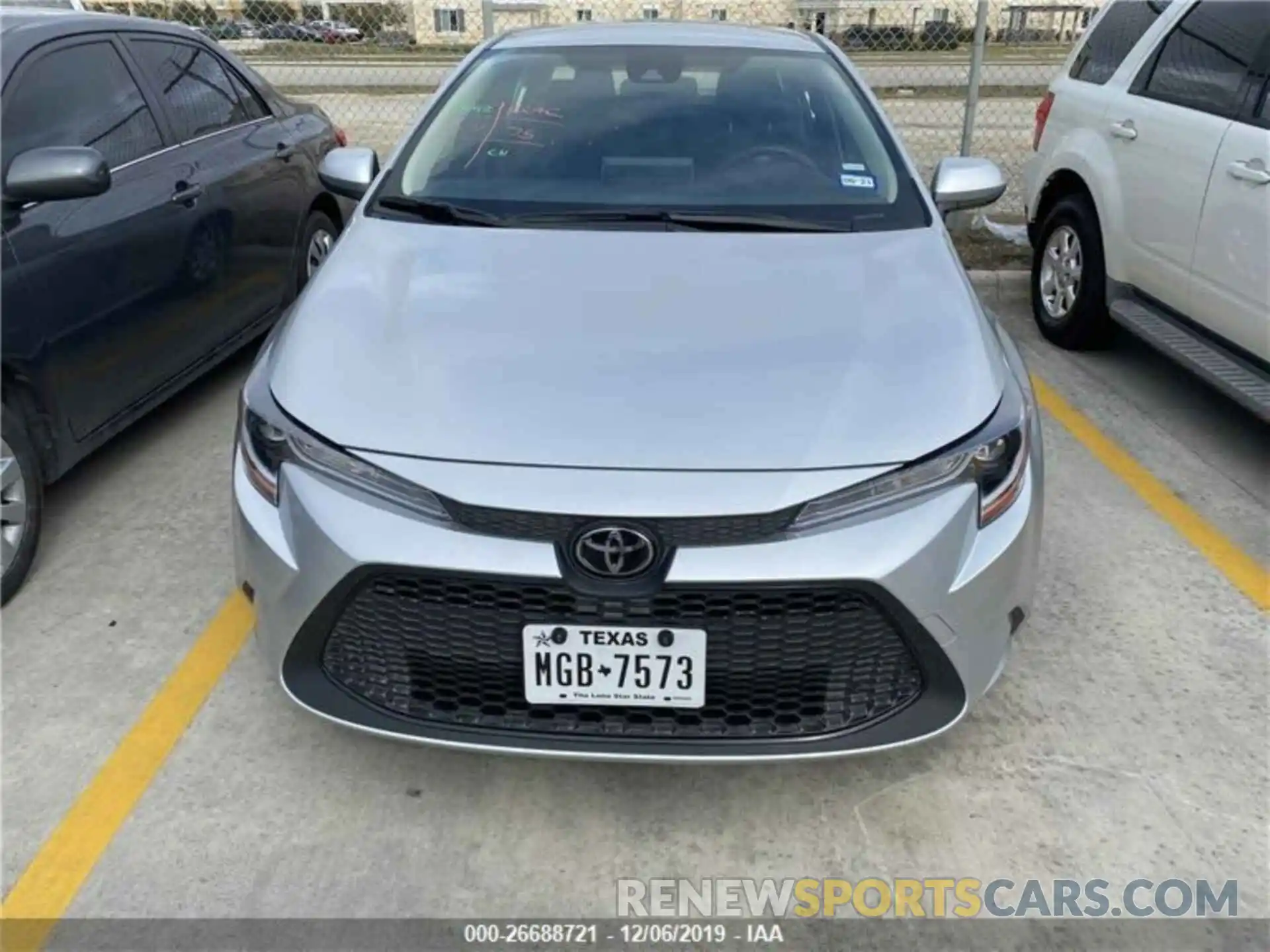 1 Photograph of a damaged car JTDEPRAEXLJ045476 TOYOTA COROLLA 2020