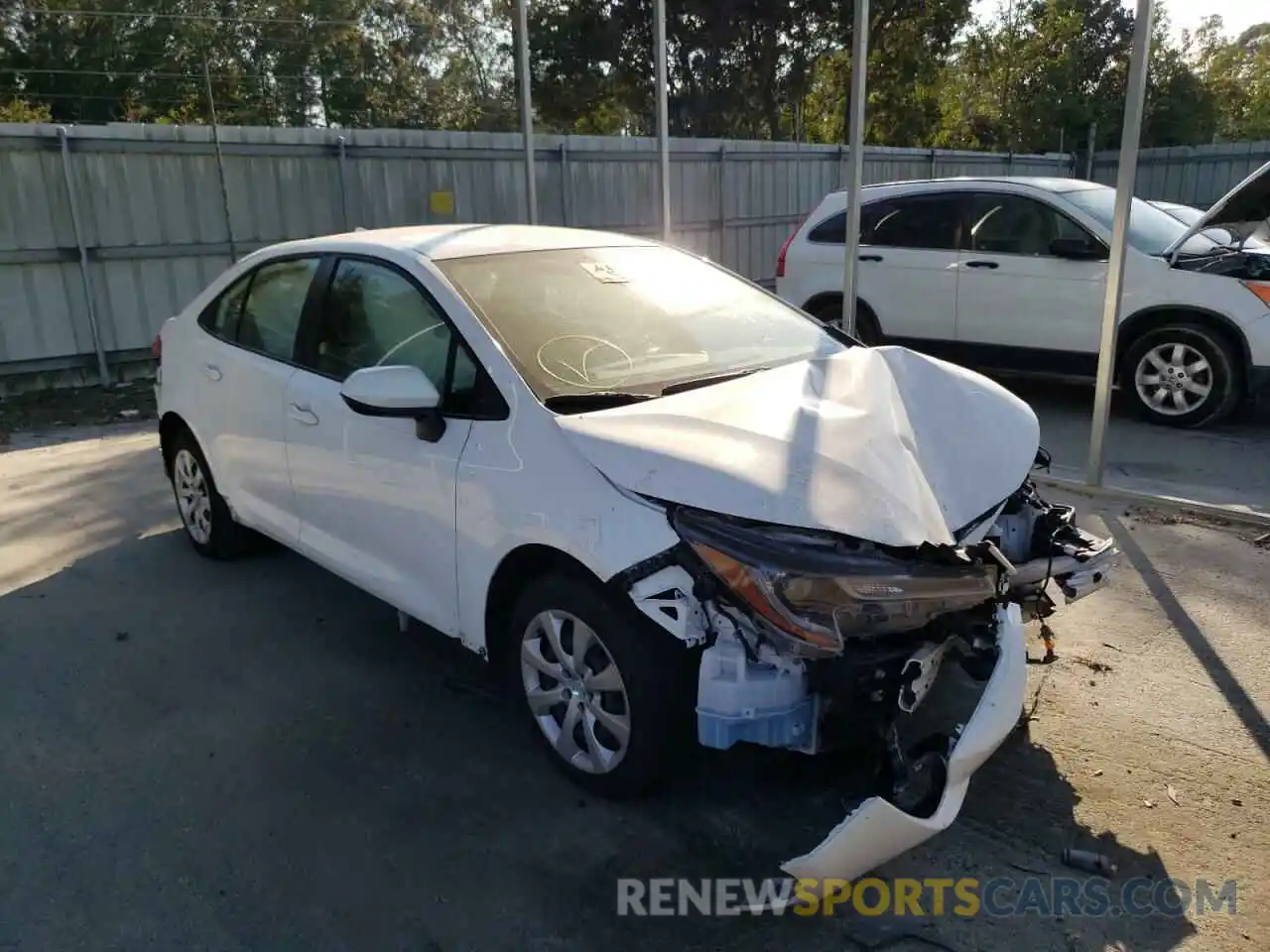 1 Photograph of a damaged car JTDEPRAEXLJ046563 TOYOTA COROLLA 2020