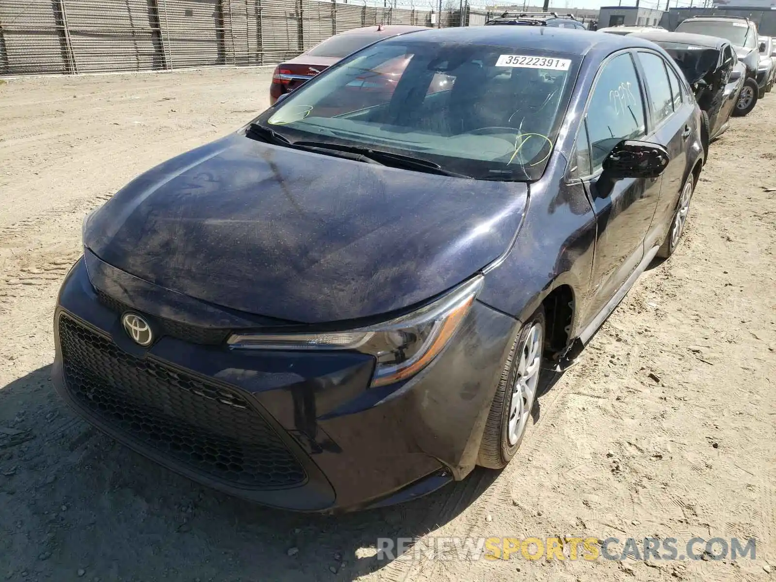 2 Photograph of a damaged car JTDEPRAEXLJ047454 TOYOTA COROLLA 2020